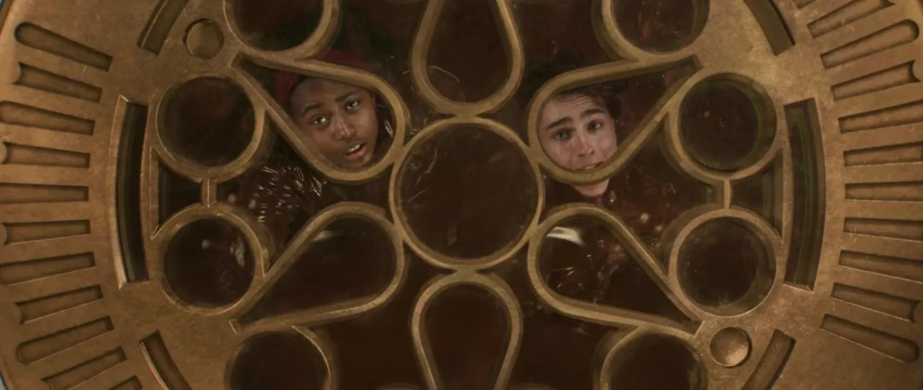 Timothée Chalamet and Calah Lane in Wonka (2023)