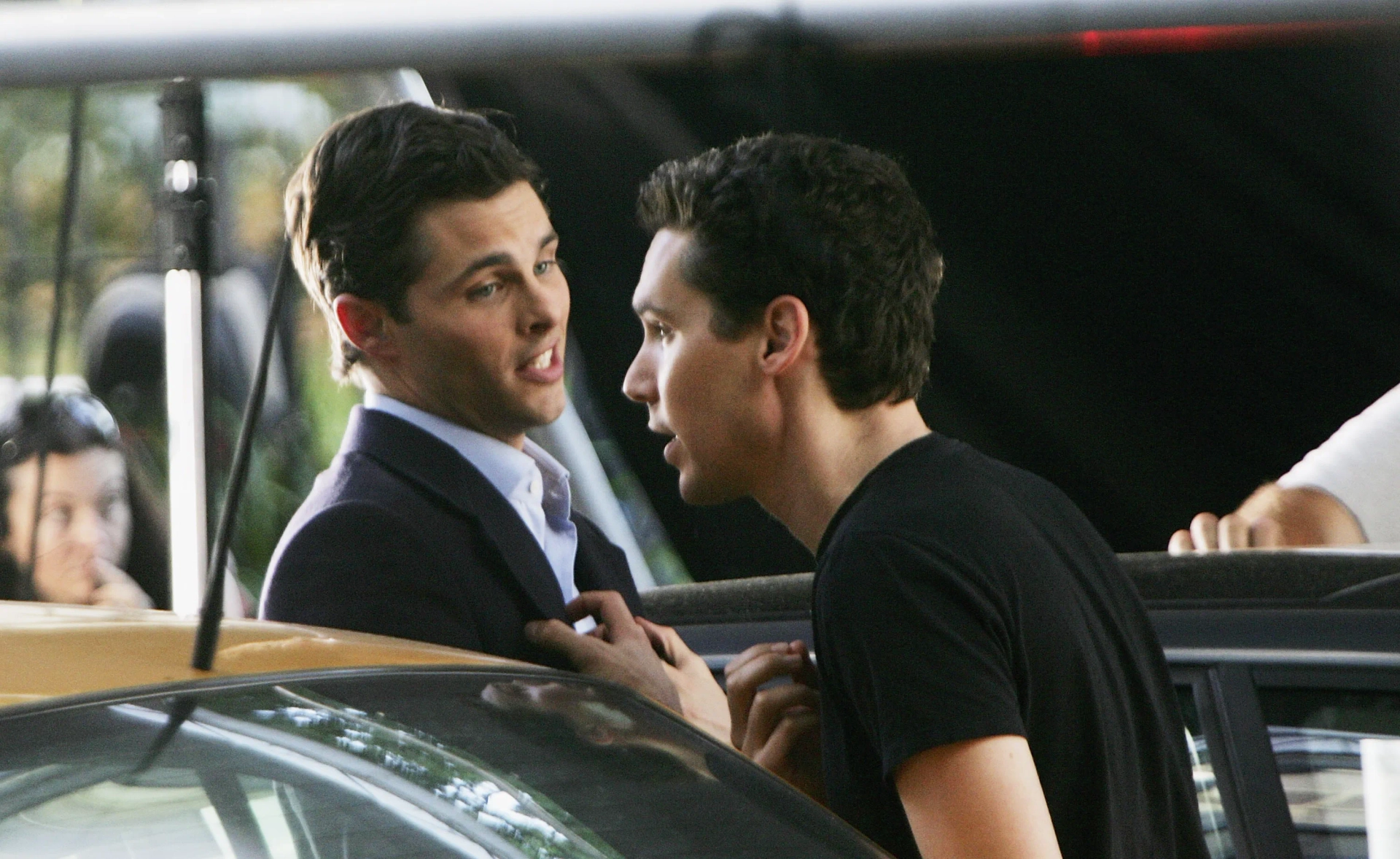 Bryan Singer and James Marsden at an event for Superman (1978)