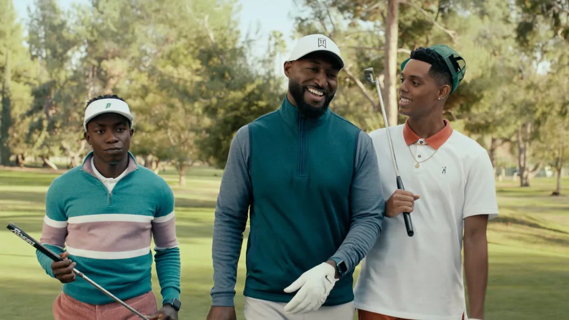 Adrian Holmes, Jabari Banks, and Olly Sholotan in Bel-Air (2022)