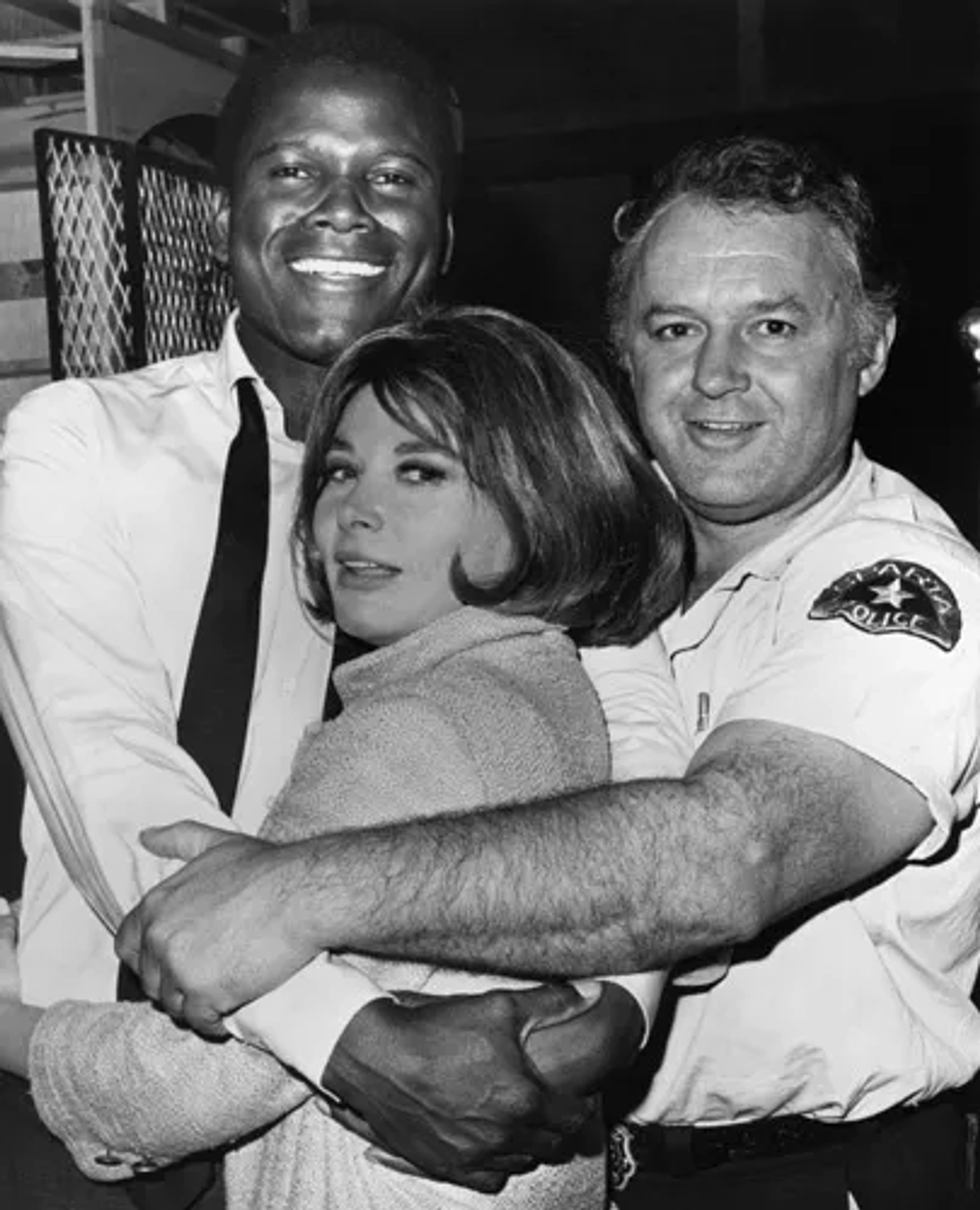 Sidney Poitier, Rod Steiger, and Lee Grant in In the Heat of the Night (1967)