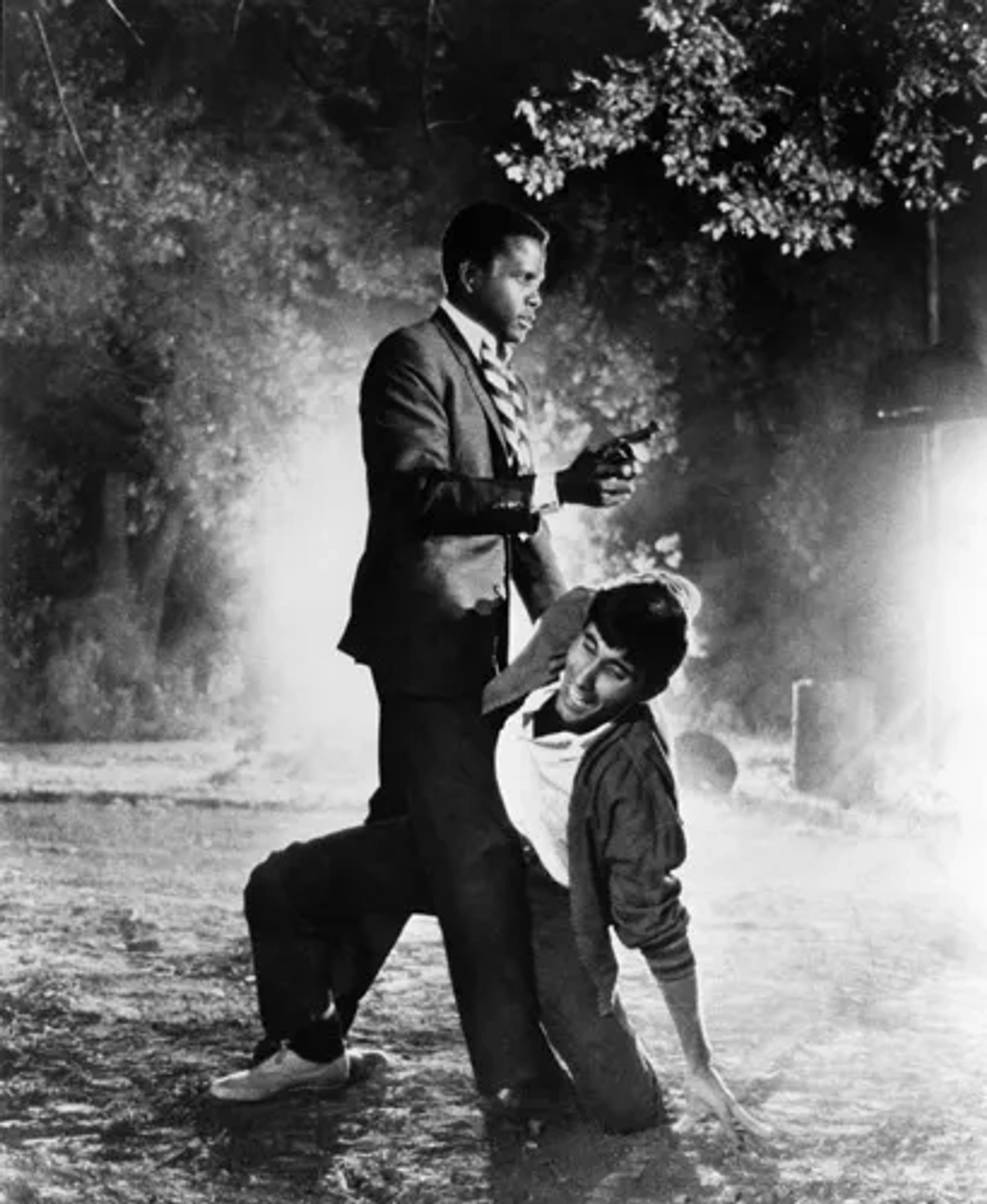 Sidney Poitier and Anthony James in In the Heat of the Night (1967)