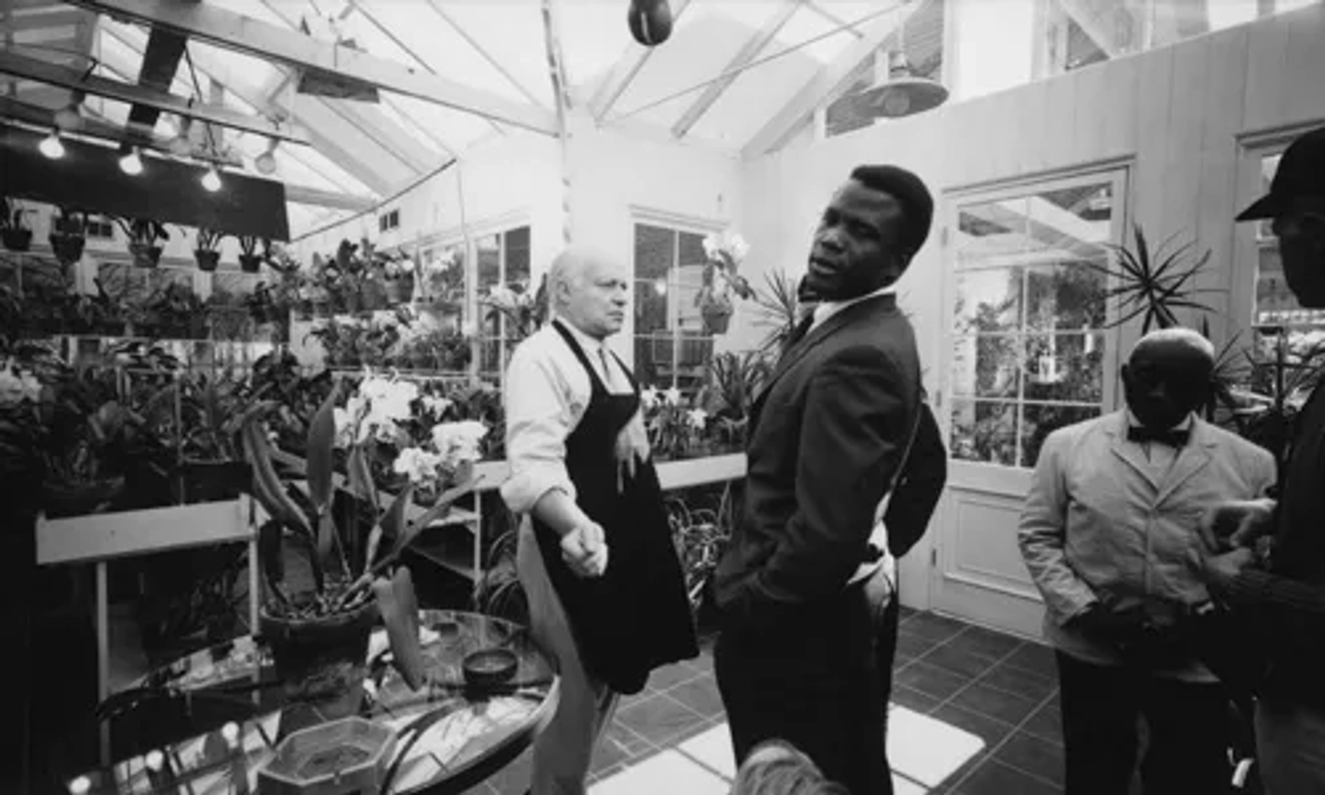 Sidney Poitier, Larry Gates, and Jester Hairston in In the Heat of the Night (1967)