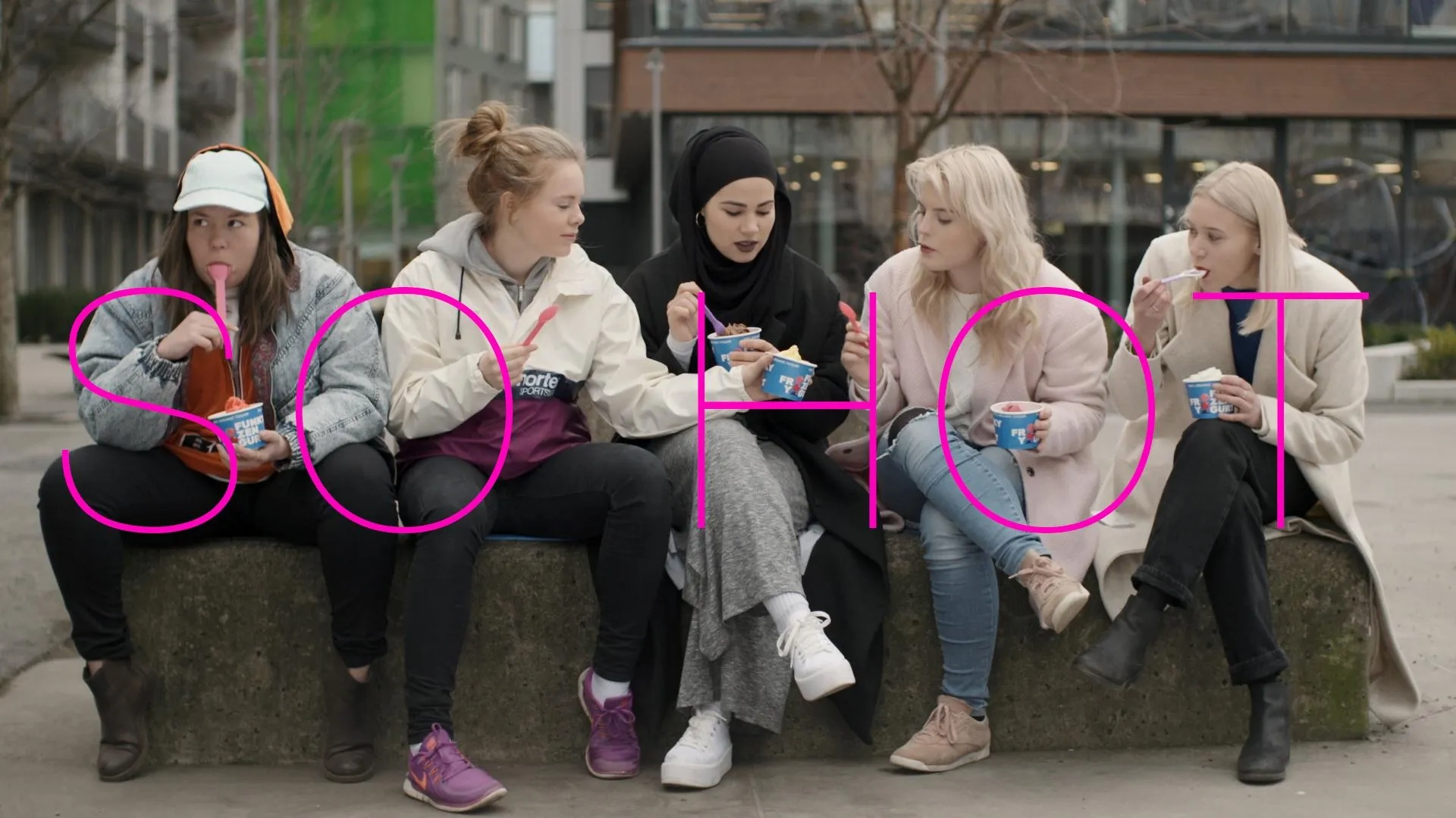 Ina Svenningdal, Josefine Frida Pettersen, Ulrikke Falch, Lisa Teige, and Iman Meskini in Skam (2015)