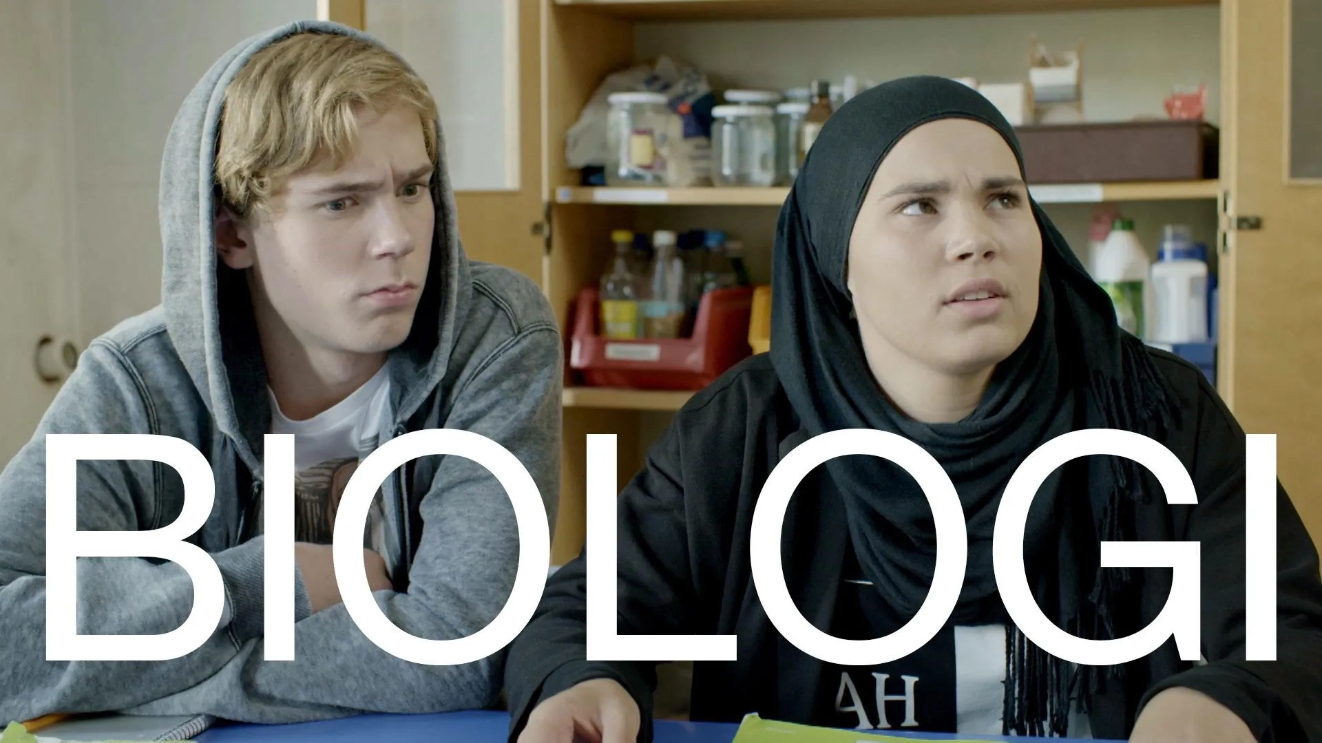 Tarjei Sandvik Moe and Iman Meskini in Skam (2015)