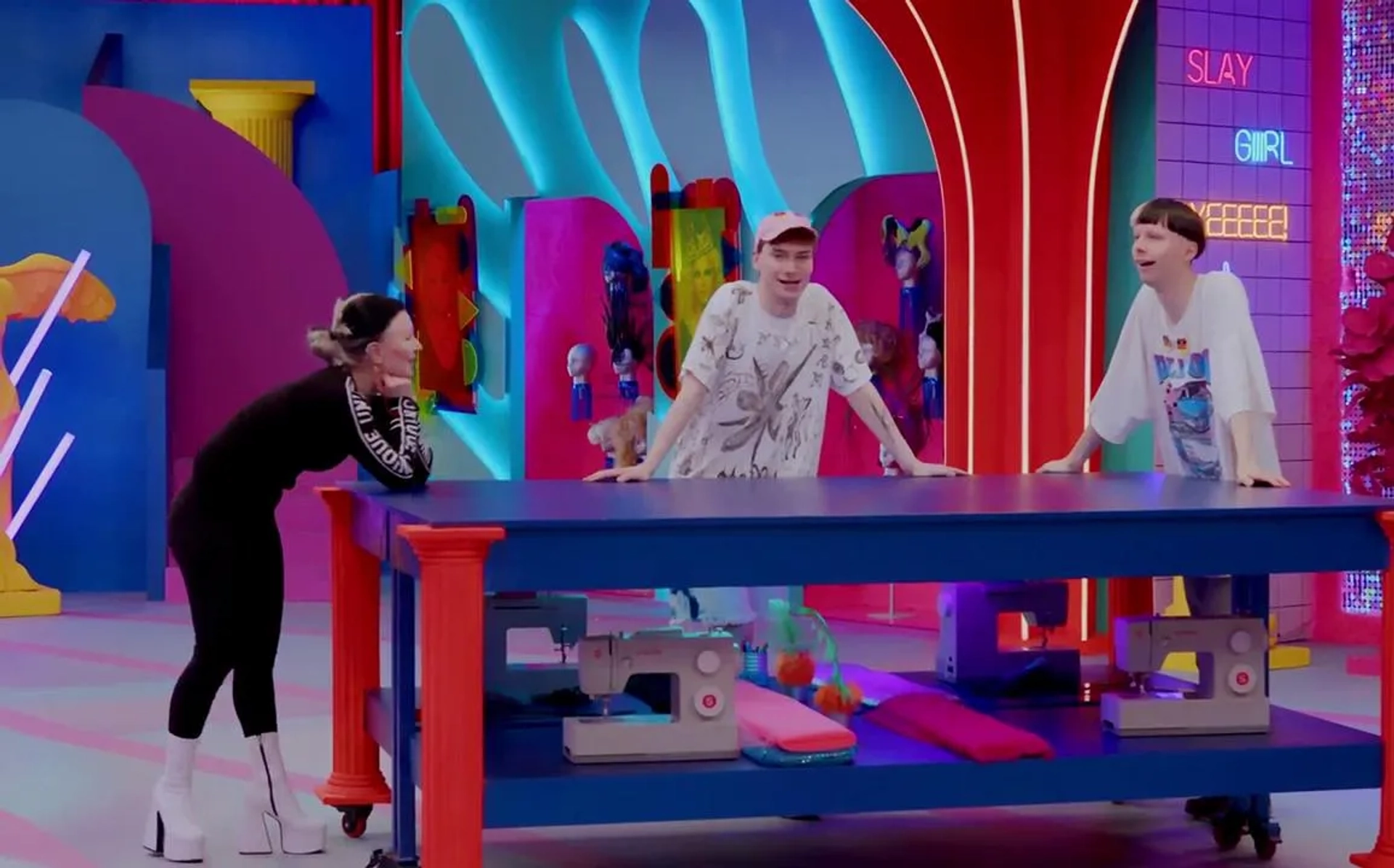 Metamorkid, Yvonne Nightstand, and Pandora Nox in Drag Race Germany (2023)