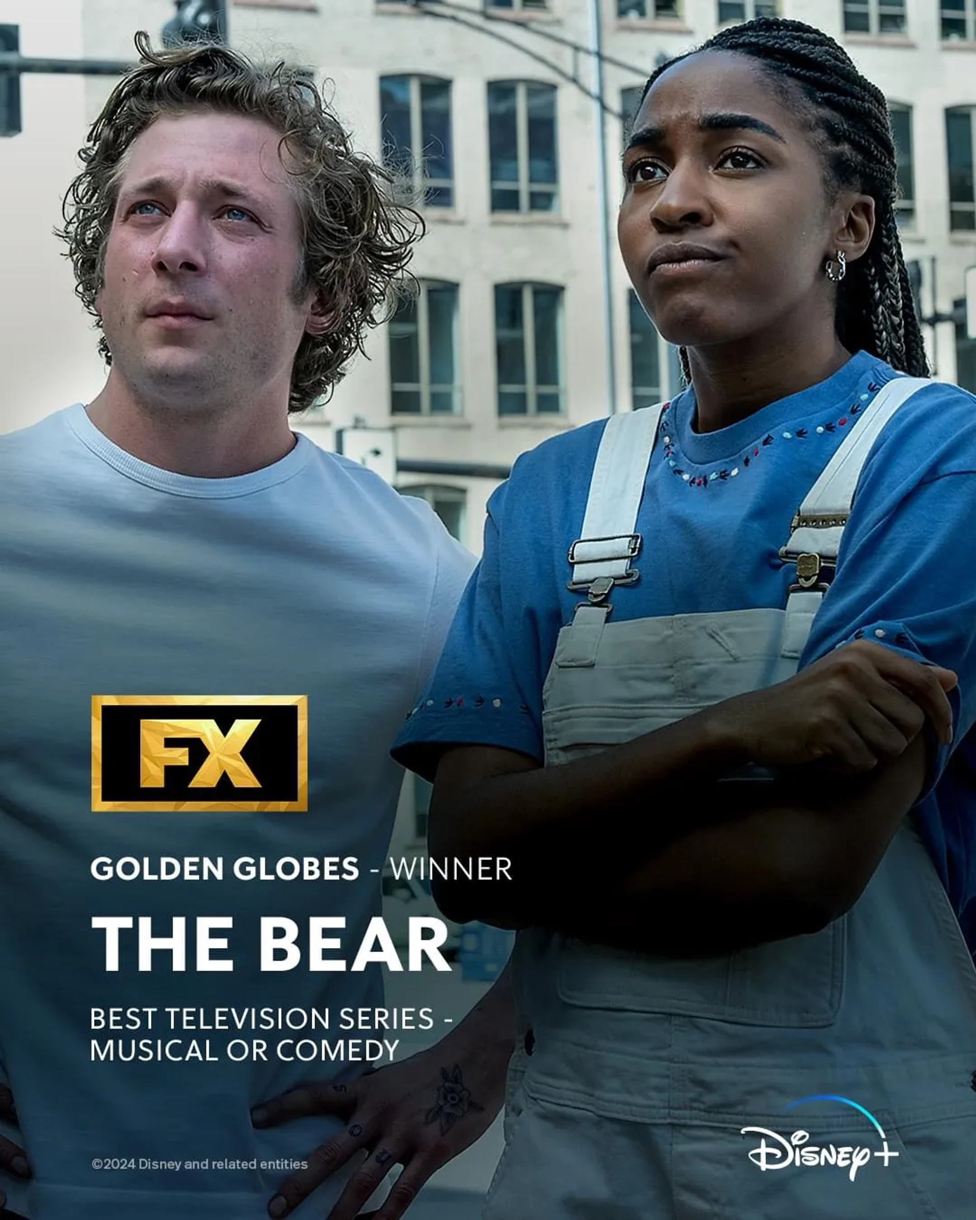 Jeremy Allen White and Ayo Edebiri in The Bear (2022)