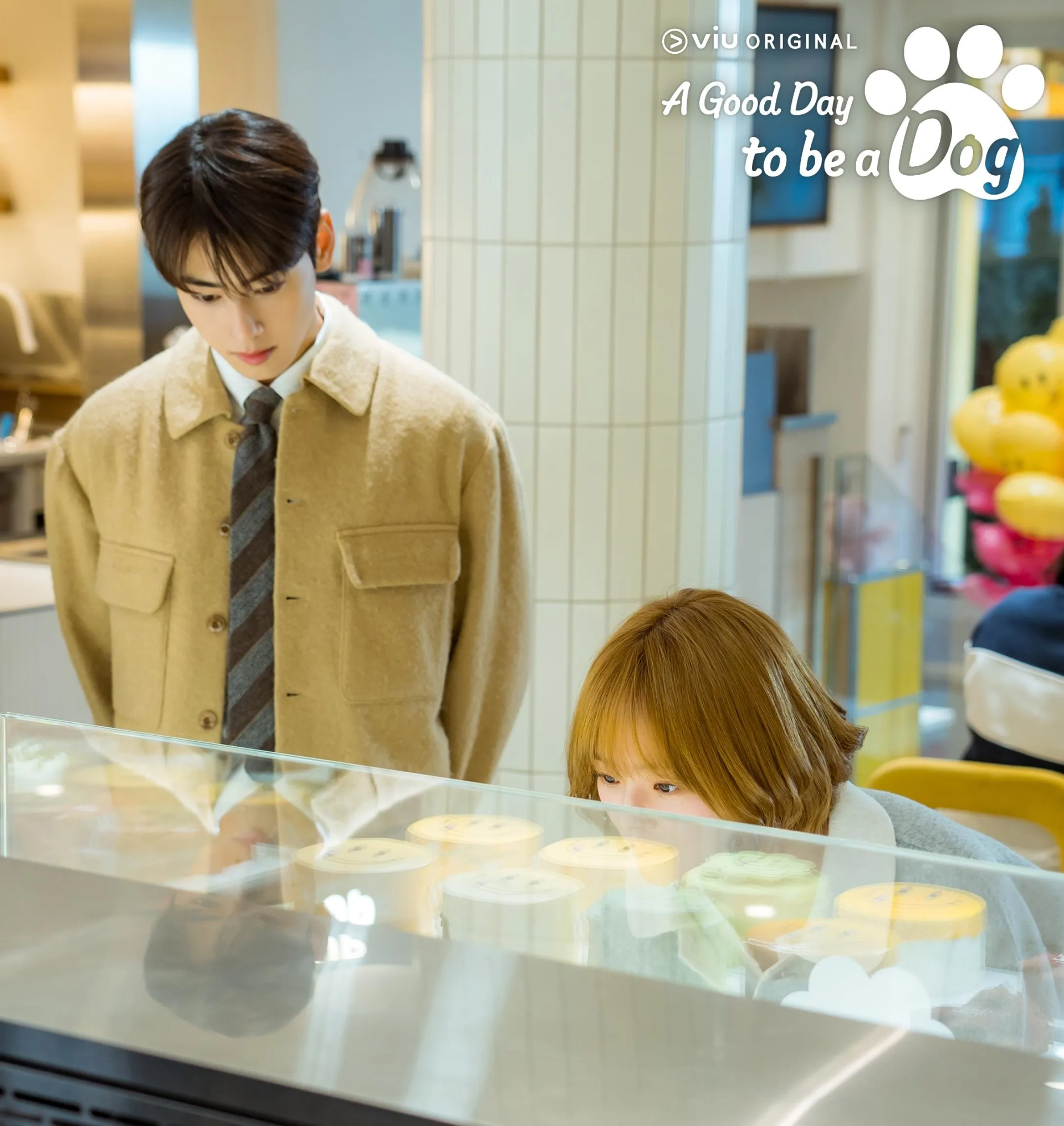 Cha Eun-woo and Park Gyuyoung in A Good Day to Be a Dog (2023)