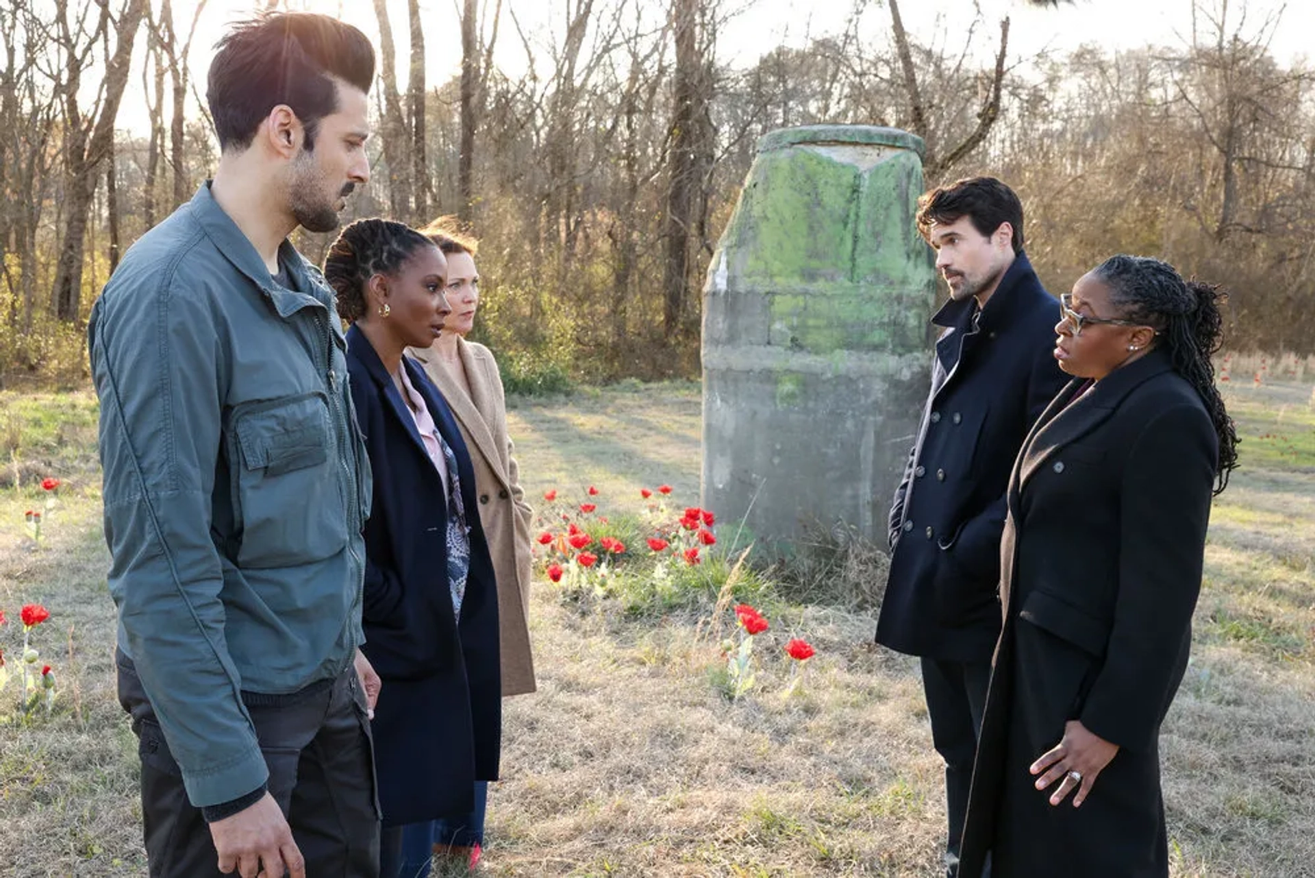 Kelli Williams, Shanola Hampton, Karan Oberoi, Brett Dalton, and Anisa Nyell Johnson in Found: Missing While Eccentric (2024)