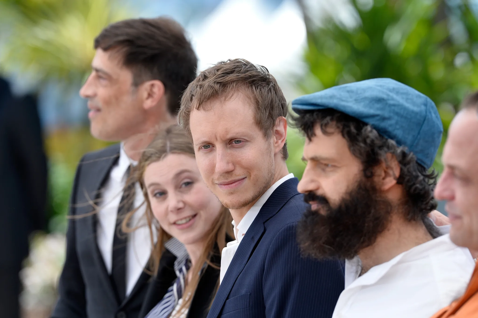 Urs Rechn, Todd Charmont, László Nemes, Géza Röhrig, and Clara Royer at an event for Son of Saul (2015)