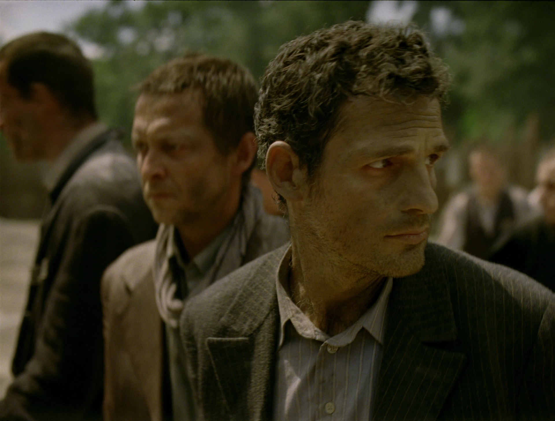 Géza Röhrig and Levente Molnár in Son of Saul (2015)