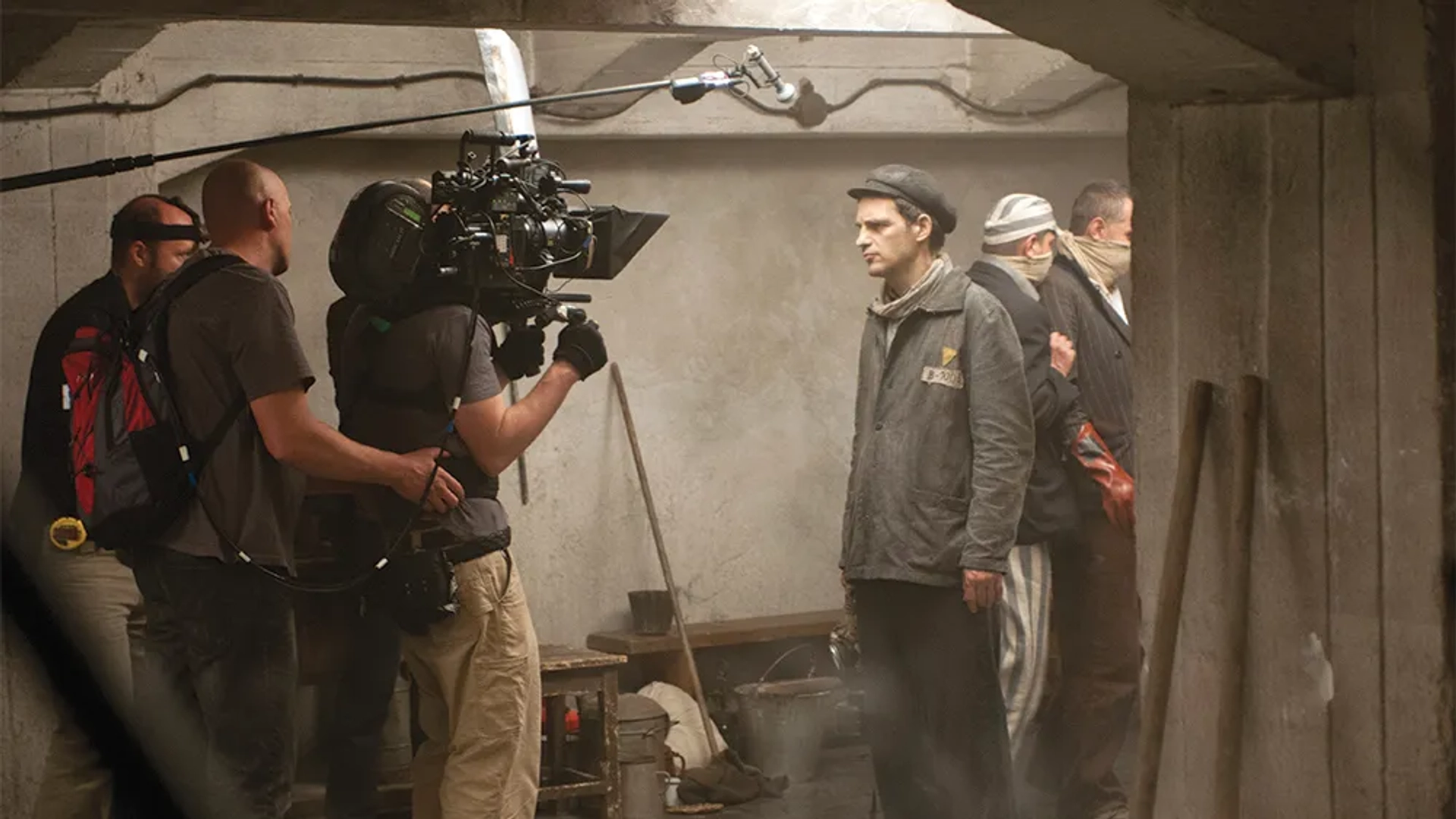 László Nemes and Géza Röhrig in Son of Saul (2015)