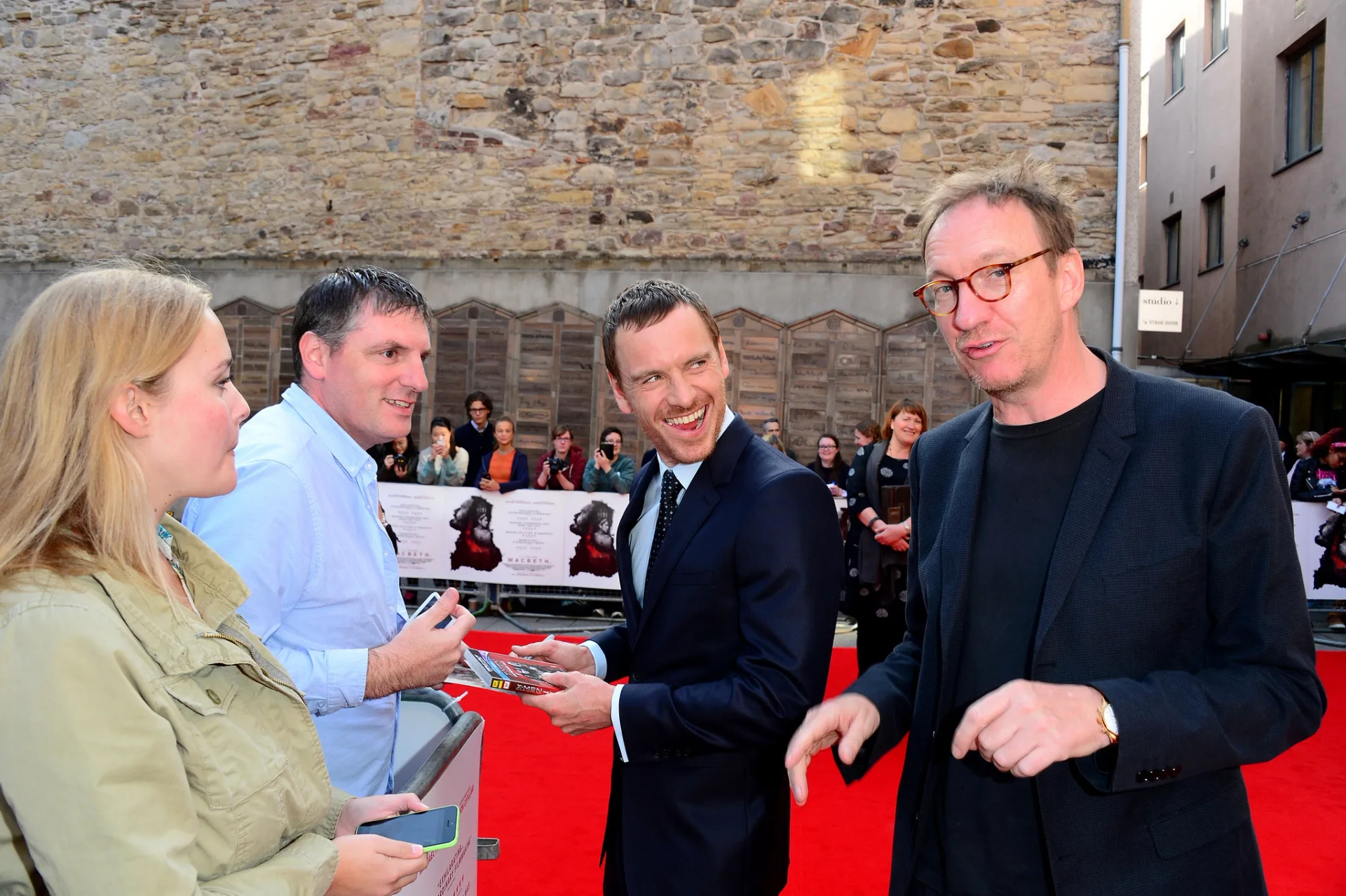 David Thewlis and Michael Fassbender at an event for Macbeth (2015)