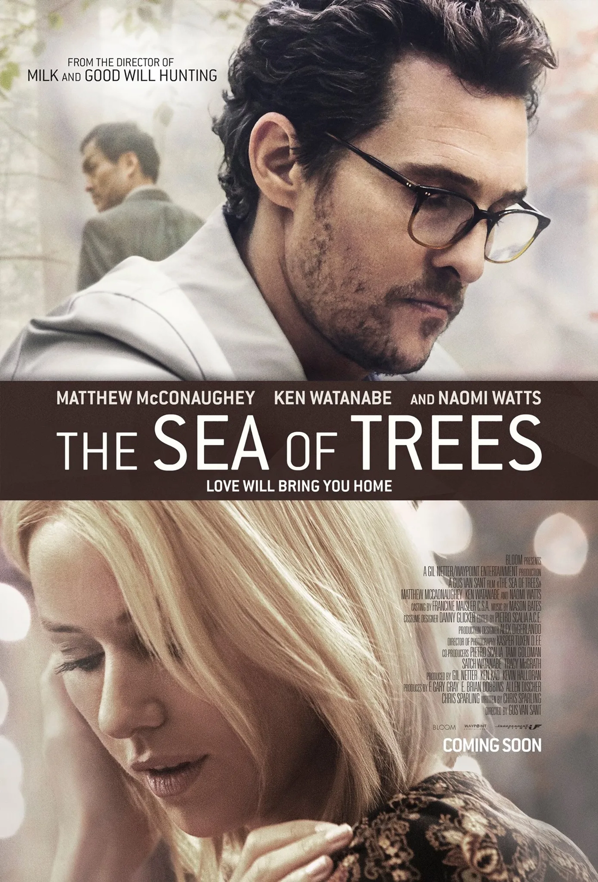 Matthew McConaughey, Ken Watanabe, and Naomi Watts in The Sea of Trees (2015)