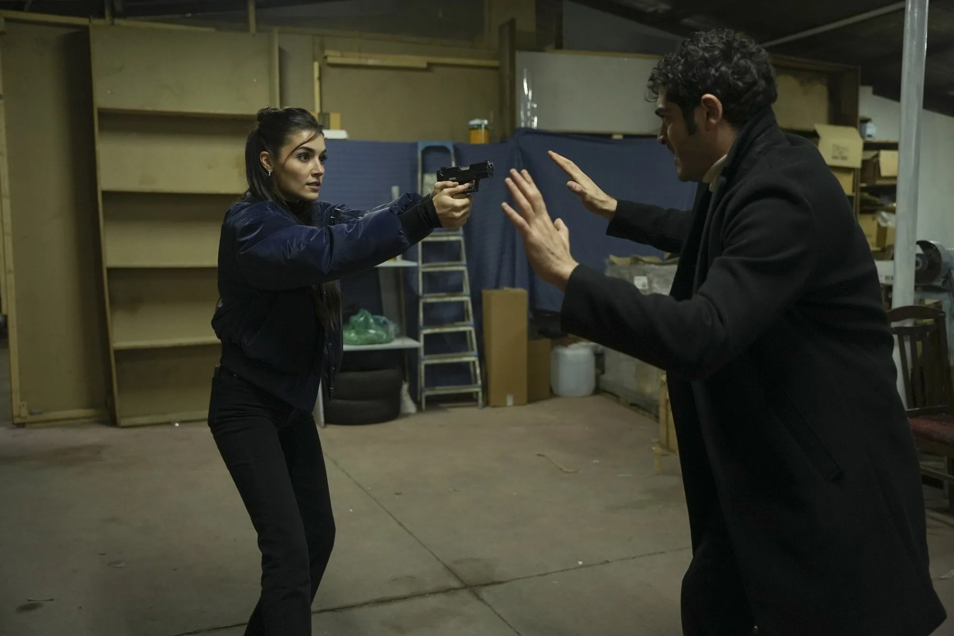 Burak Deniz and Hande Erçel in Another Love (2023)