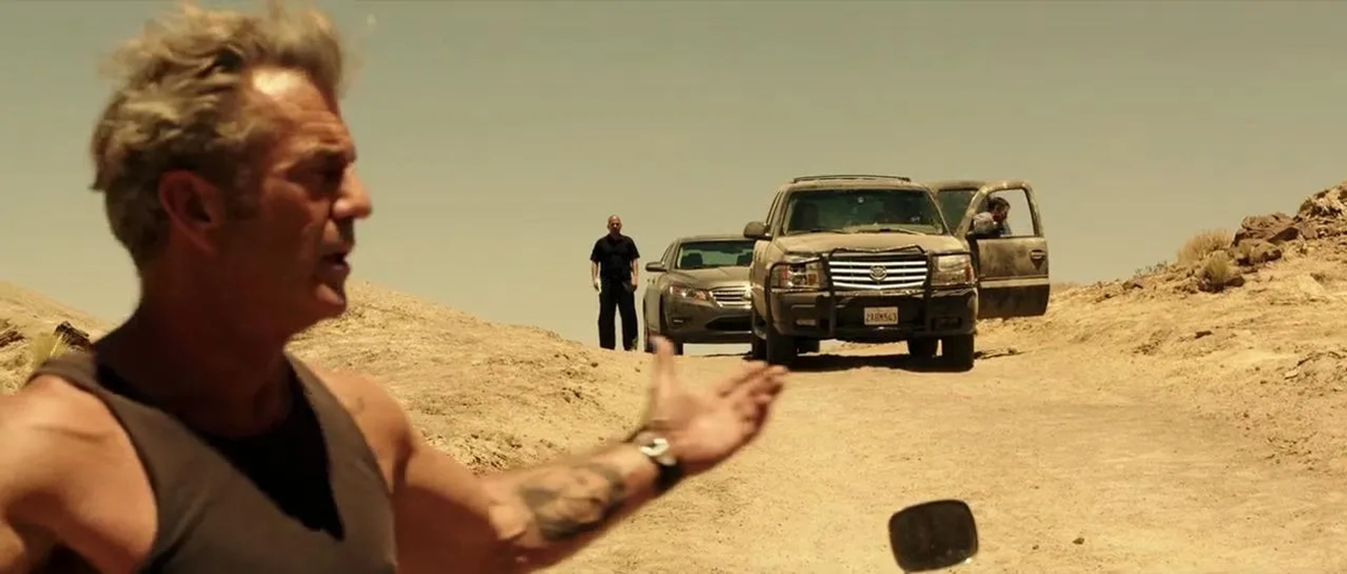 Mel Gibson, Diego Luna, and Daniel Moncada in Blood Father (2016)