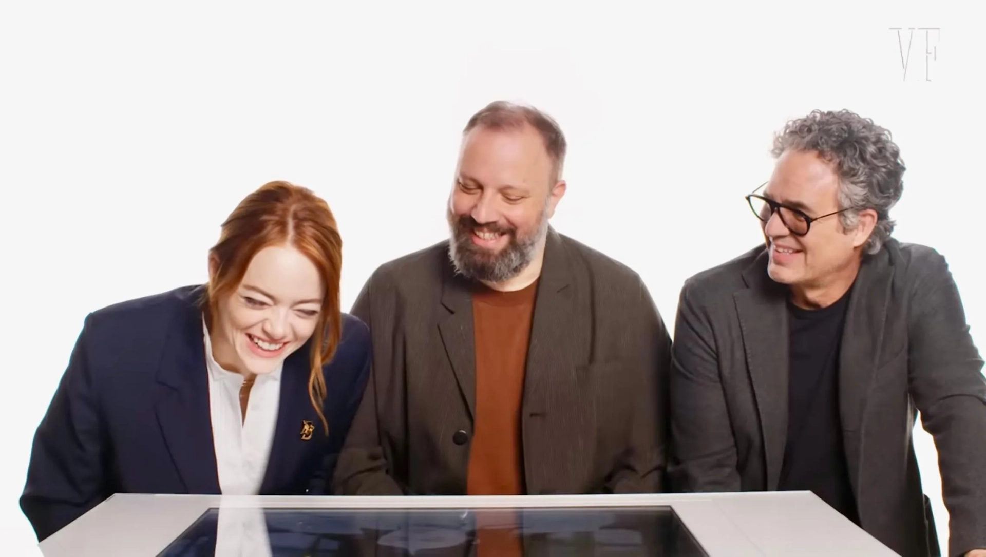 Yorgos Lanthimos, Mark Ruffalo, and Emma Stone at an event for Poor Things (2023)