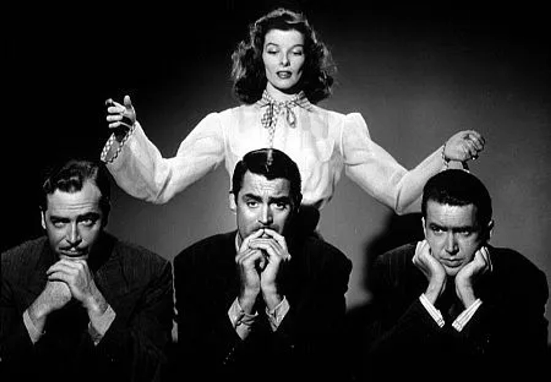 12011-4 John Howard, Cary Grant, James Stewart, Katharine Hepburn in "The Philadelphia Story" 1940 MGM MPTV