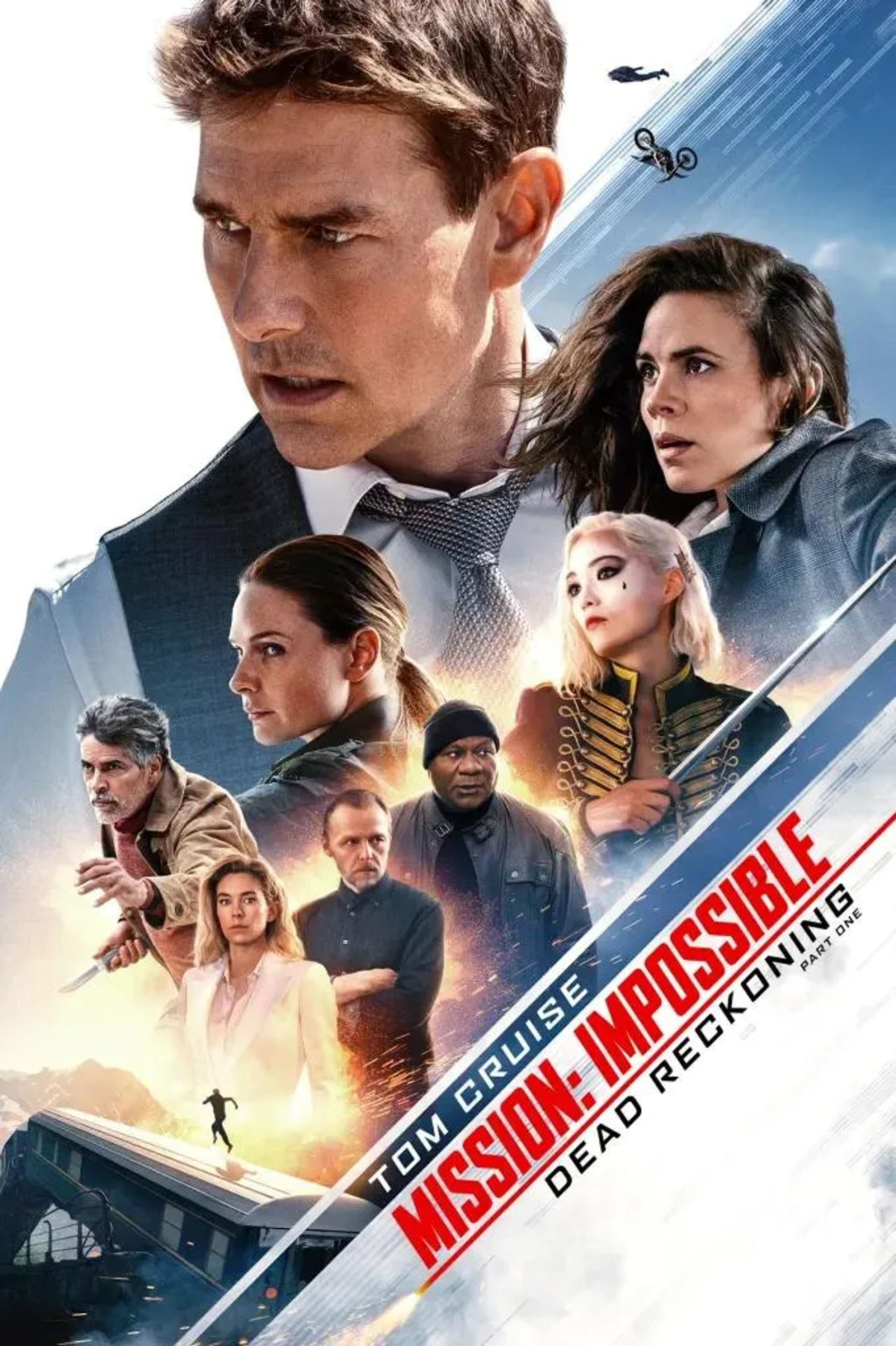 Tom Cruise, Ving Rhames, Esai Morales, Rebecca Ferguson, Simon Pegg, Hayley Atwell, Pom Klementieff, and Vanessa Kirby in Mission: Impossible - Dead Reckoning Part One (2023)