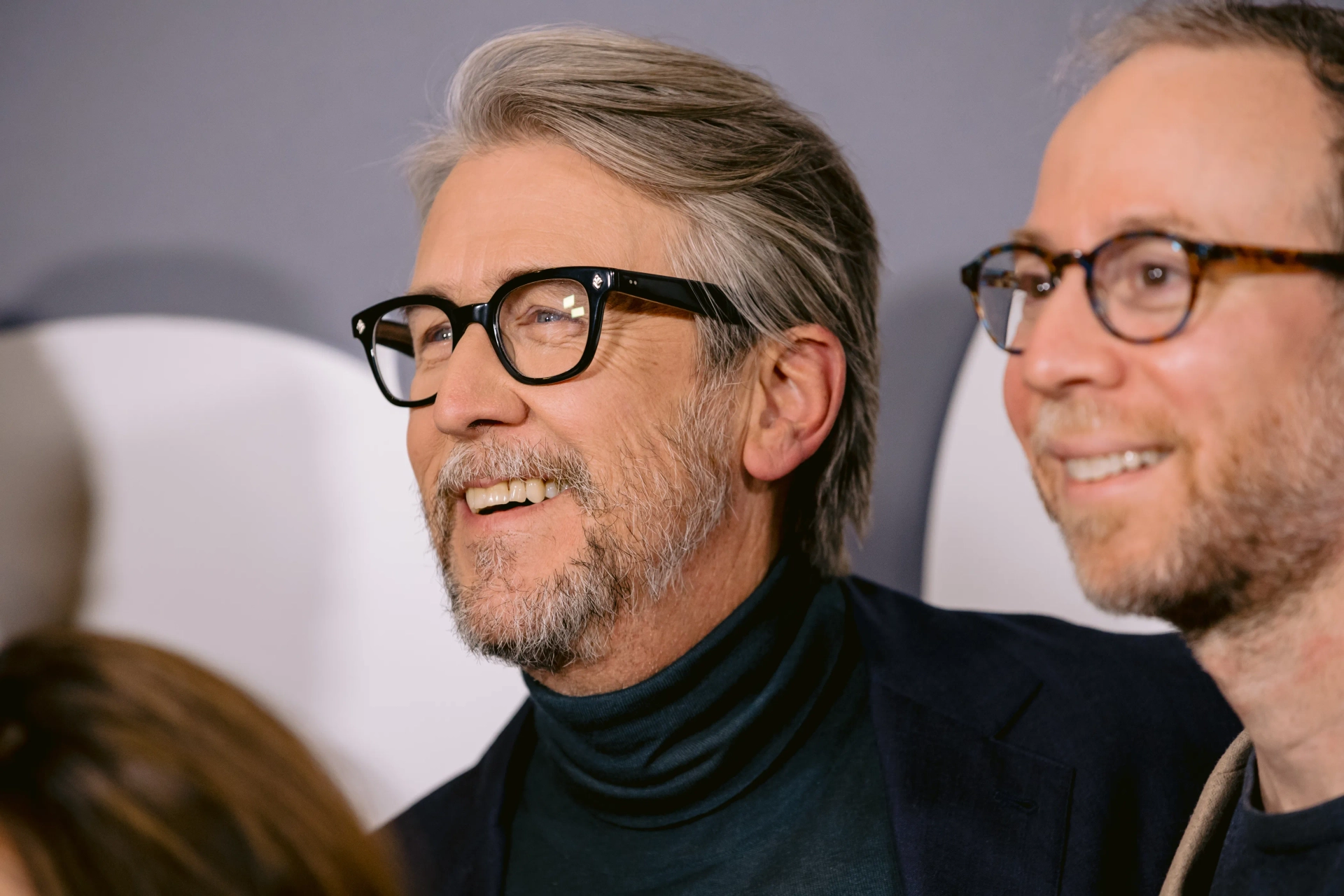 Alan Ruck and Kevin Sussman at an event for The Dropout (2022)