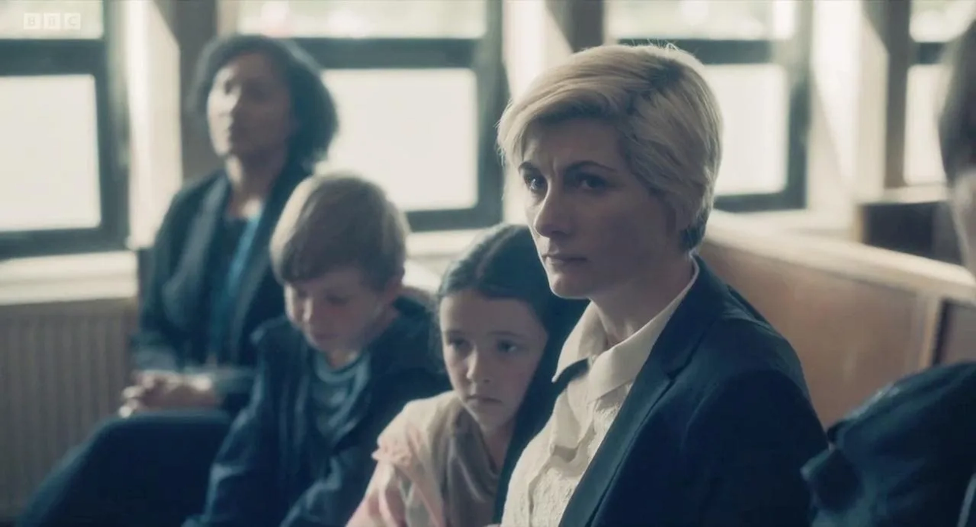 Matilda Firth, Brody Griffiths, and Jodie Whittaker in Time (2021)