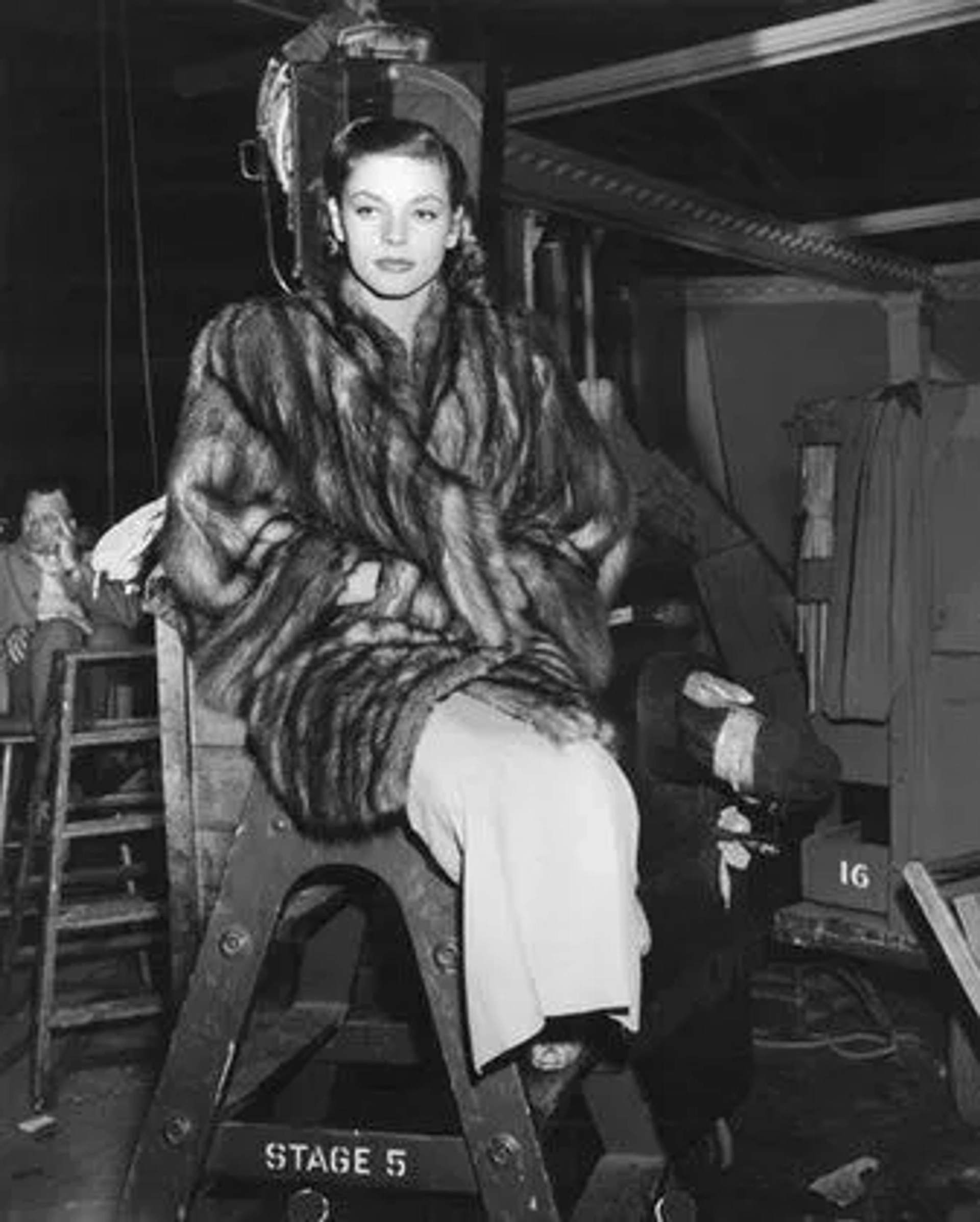 Lauren Bacall on the set of "The Big Sleep" 1946 Warner Bros.