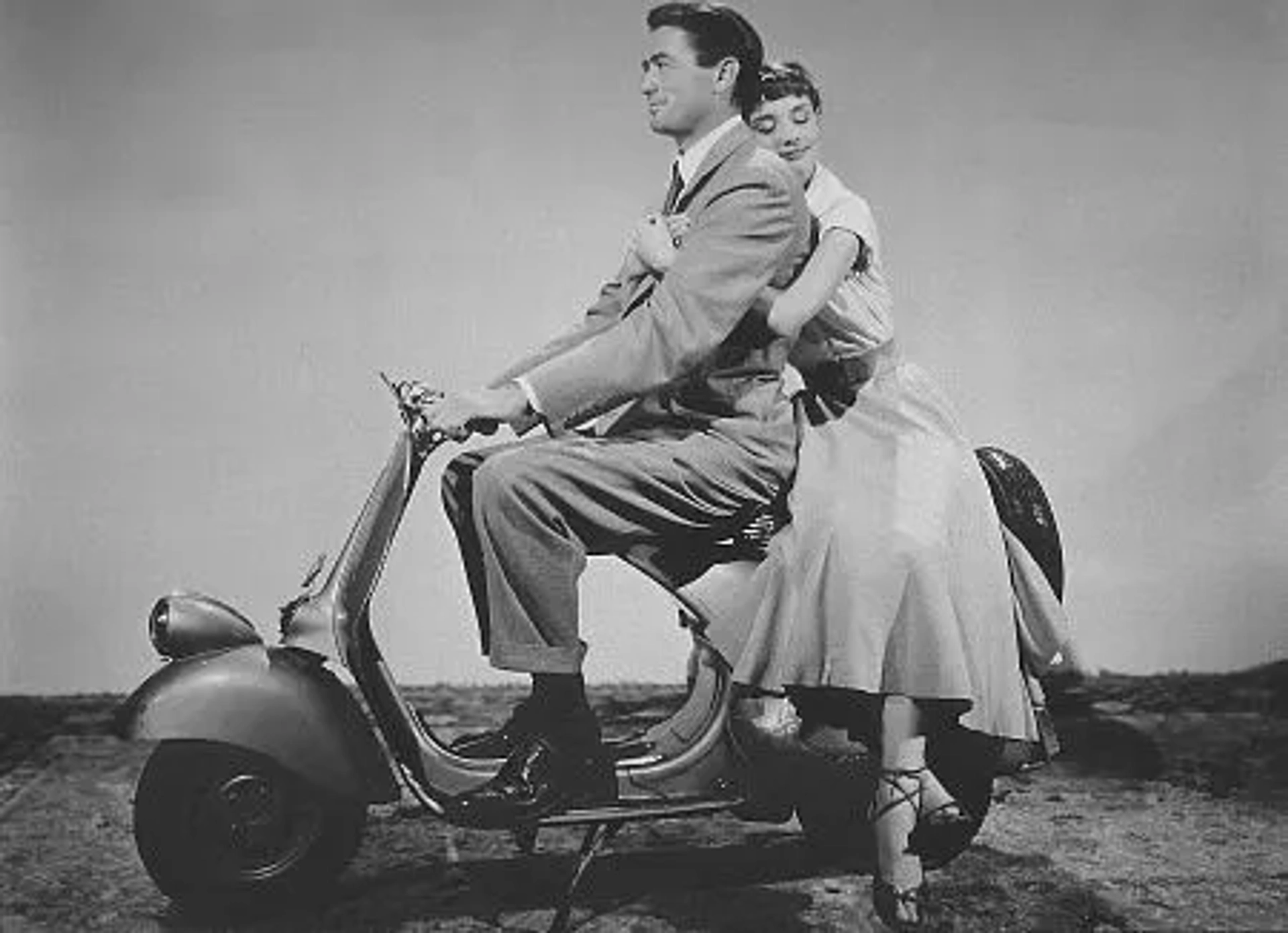 "Roman Holiday" Gregory Peck and Audrey Hepburn 1953 Paramount