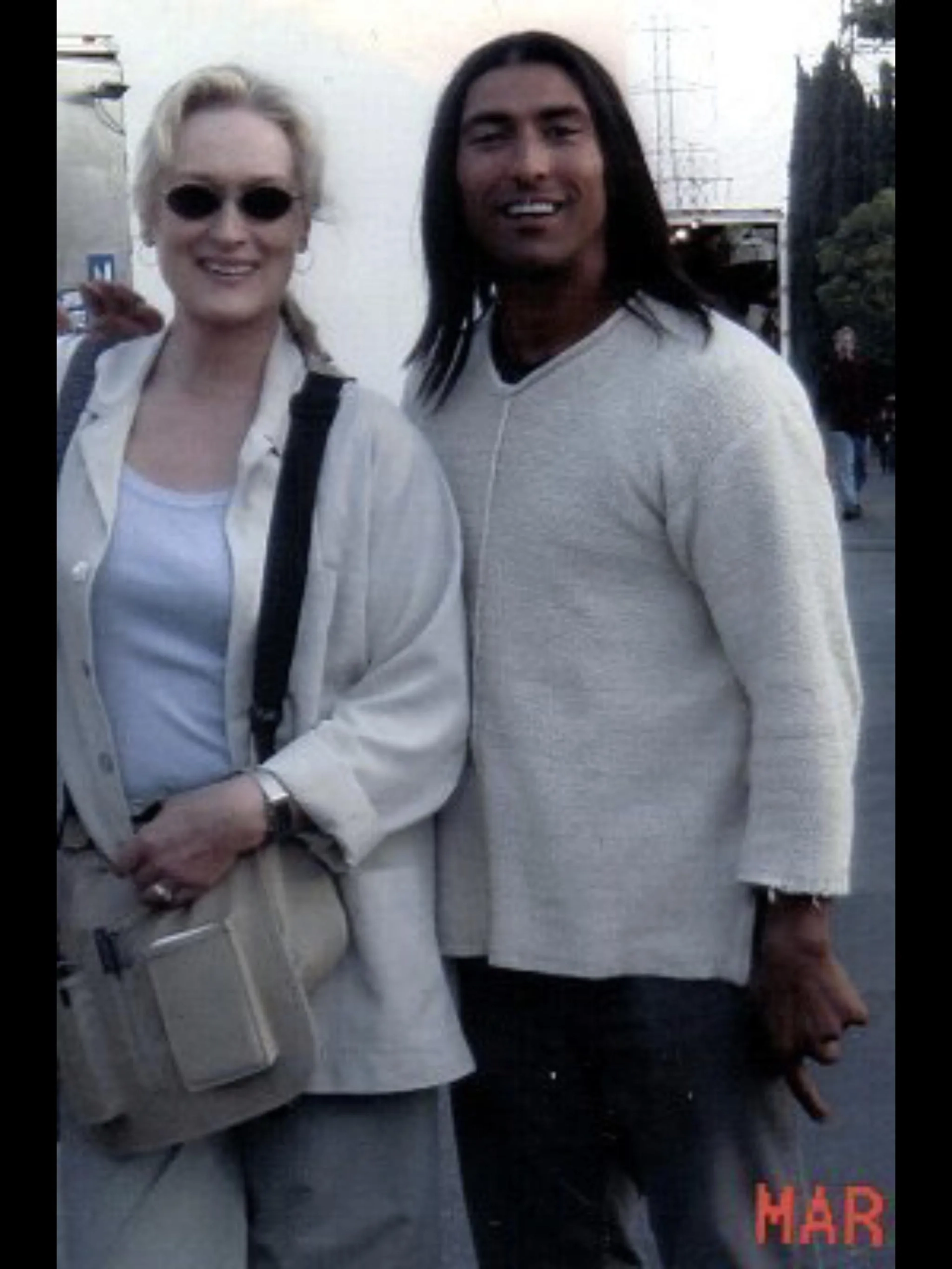 On the set of the movie adaptation with Uber talented Meryl Streep