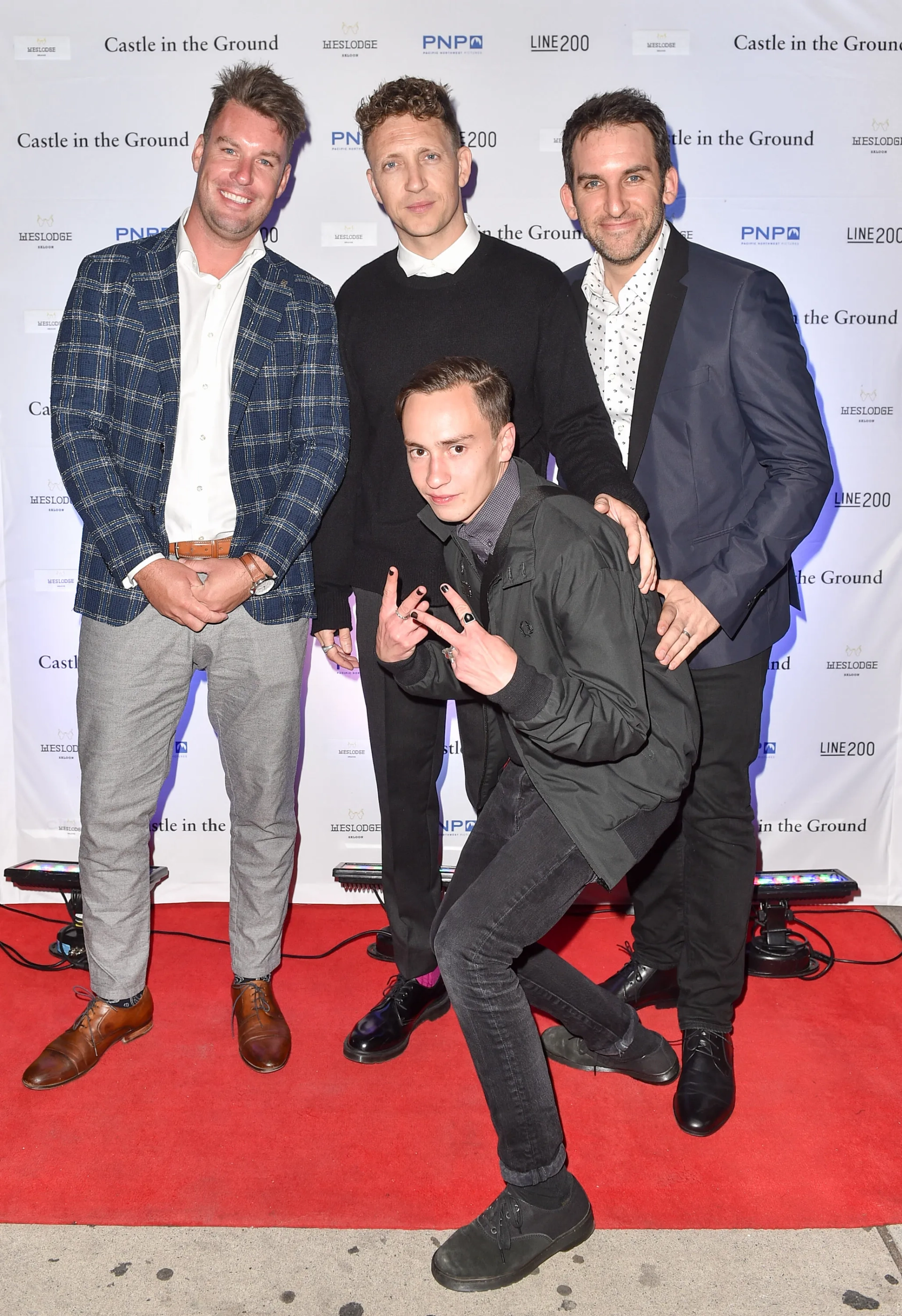 Michael Solomon, Keir Gilchrist, Joey Klein, and William Woods at an event for Castle in the Ground (2019)