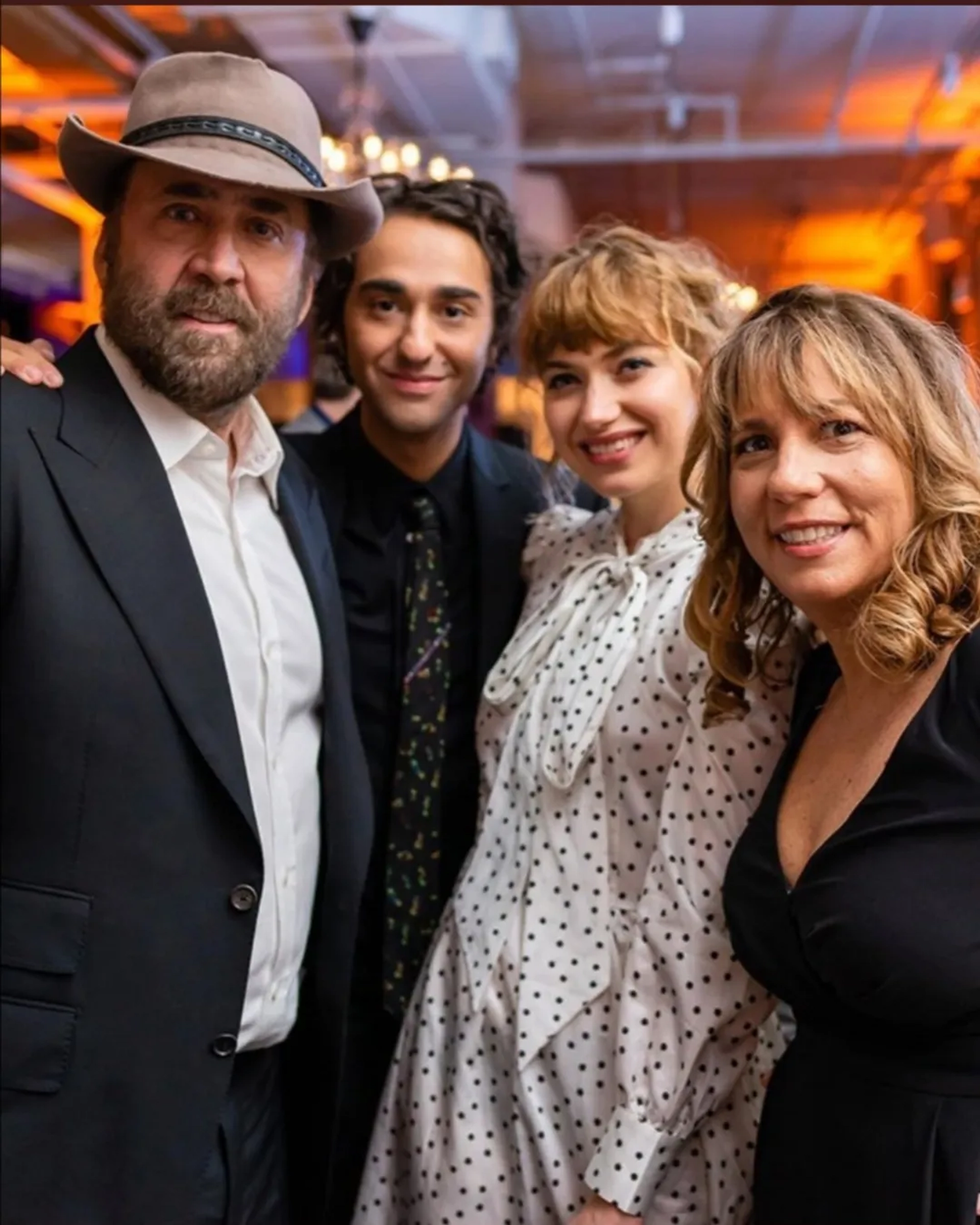 Nicolas Cage, Imogen Poots, and Alex Wolff at an event for Castle in the Ground (2019)