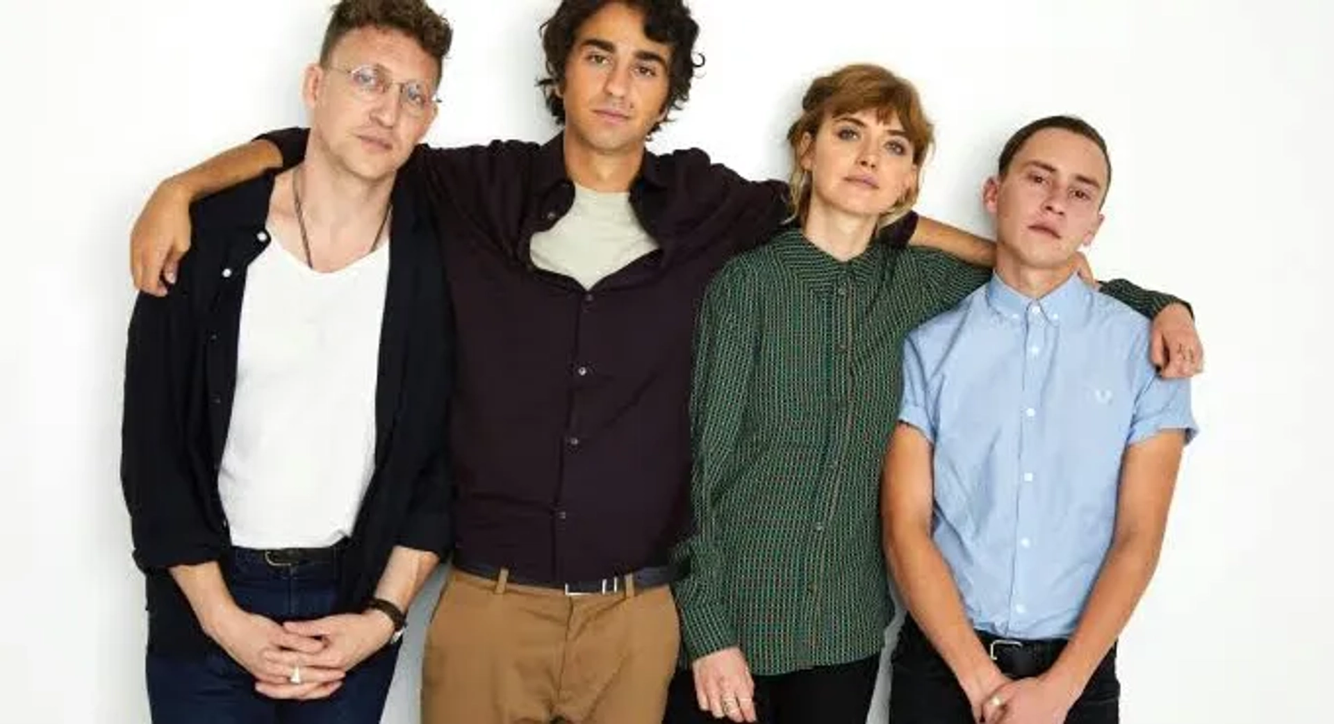 Keir Gilchrist, Imogen Poots, and Alex Wolff at an event for Castle in the Ground (2019)