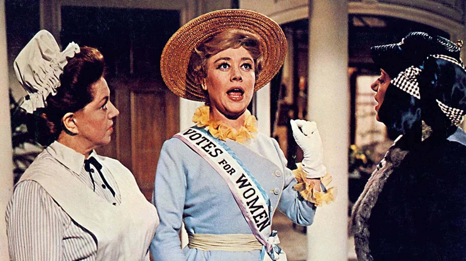 Elsa Lanchester, Hermione Baddeley, and Glynis Johns in Mary Poppins (1964)