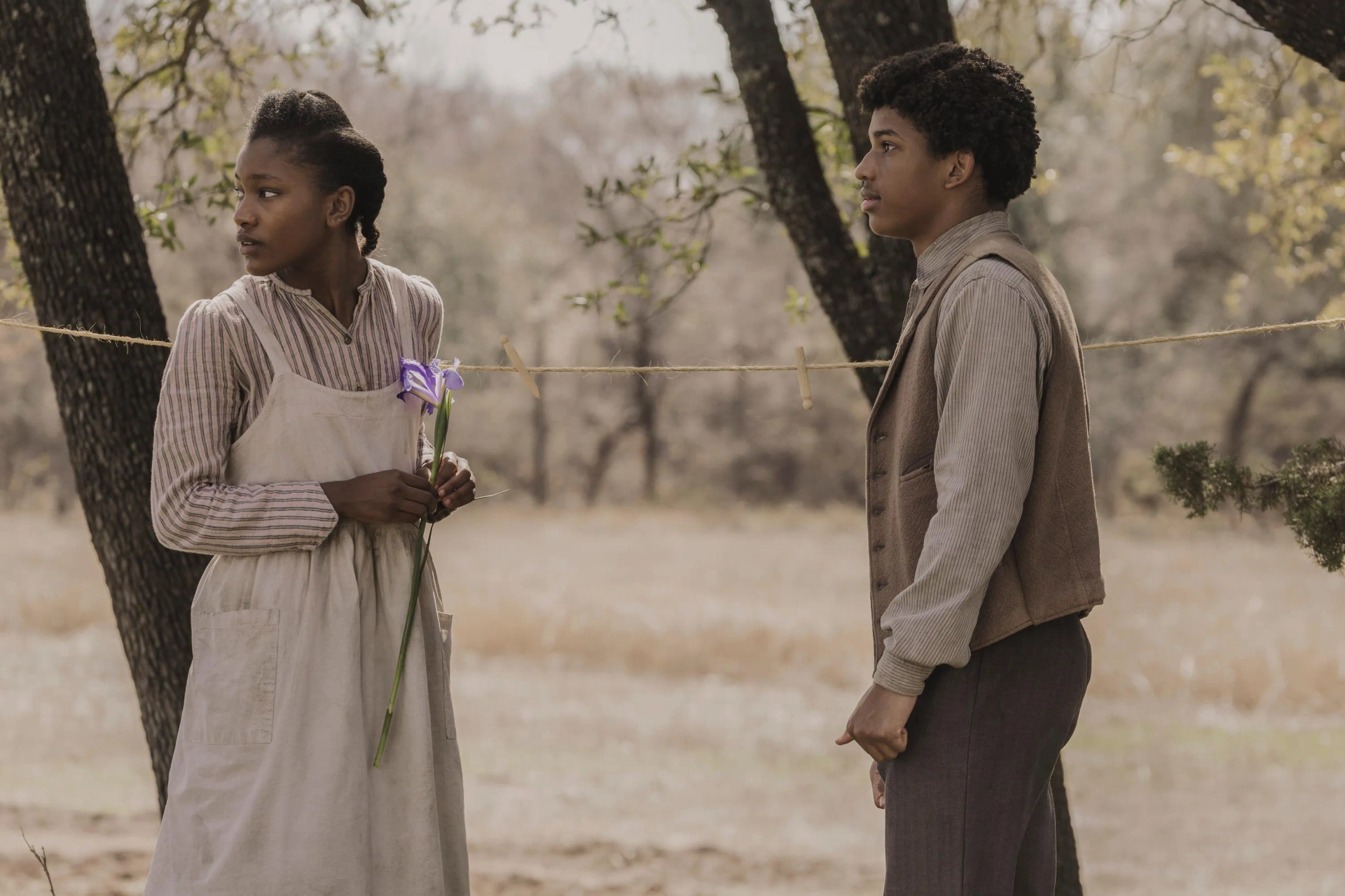 Lonnie Chavis and Demi Singleton in Lawmen: Bass Reeves (2023)