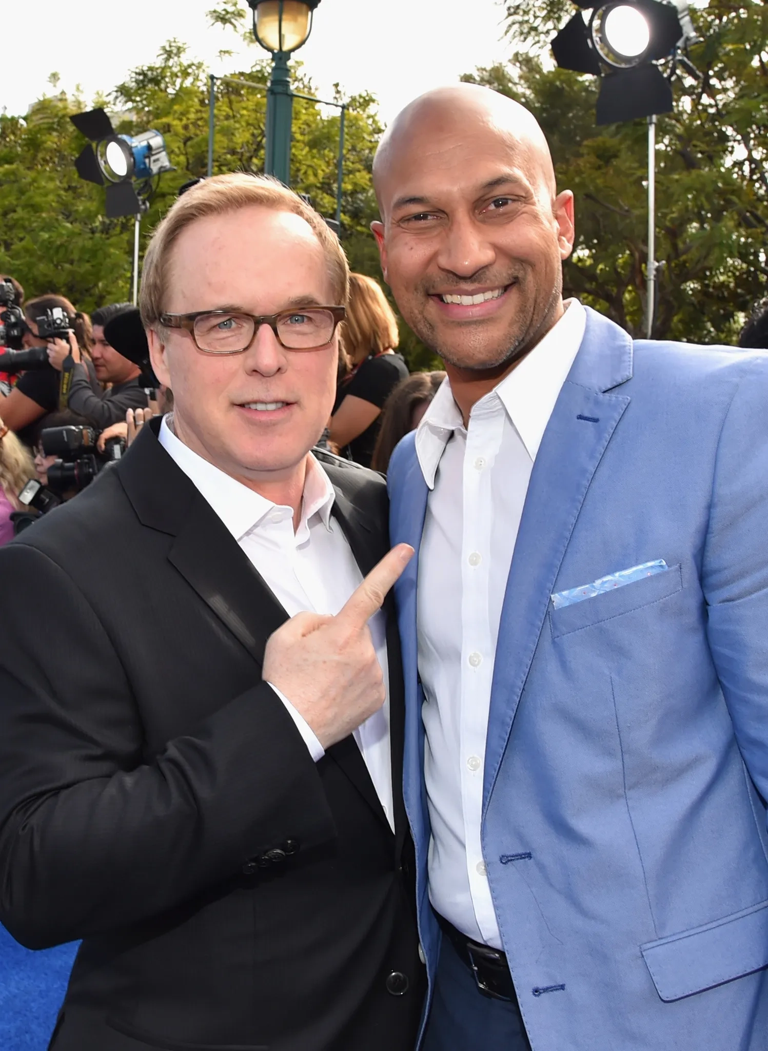 Brad Bird and Keegan-Michael Key at an event for Tomorrowland (2015)