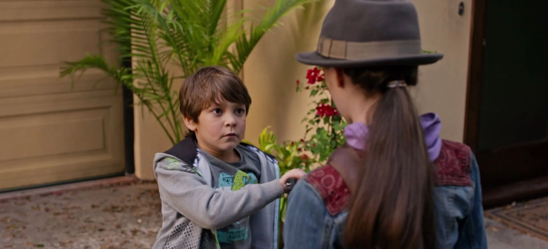 Pierce Gagnon and Raffey Cassidy in Tomorrowland (2015)