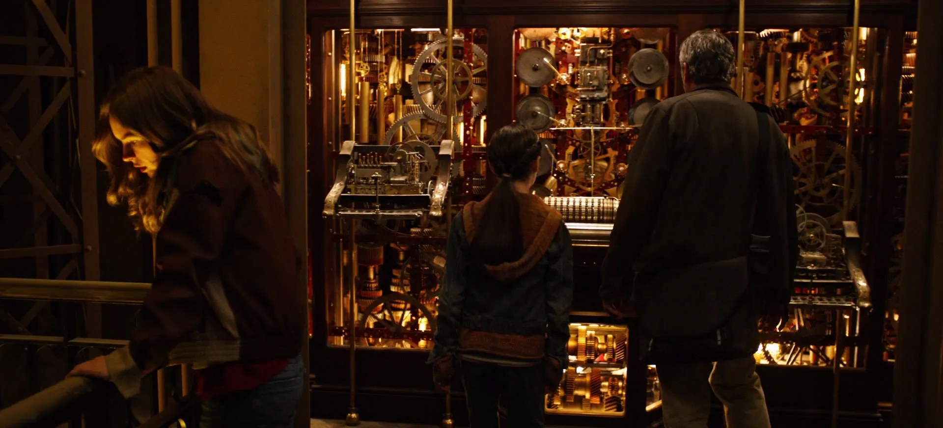 George Clooney, Britt Robertson, and Raffey Cassidy in Tomorrowland (2015)