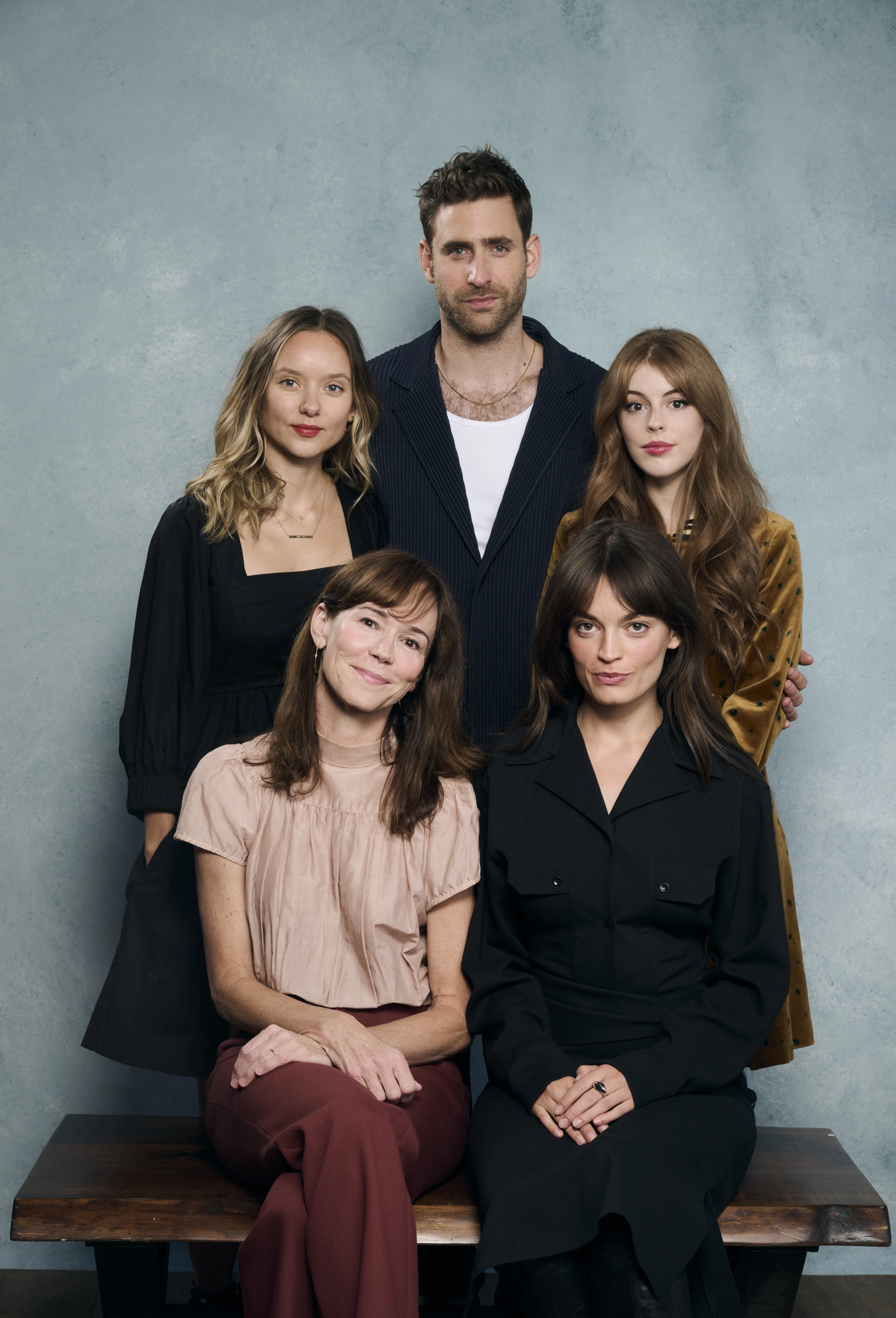 Frances O'Connor, Oliver Jackson-Cohen, Alexandra Dowling, Emma Mackey, and Amelia Gething at an event for Emily (2022)