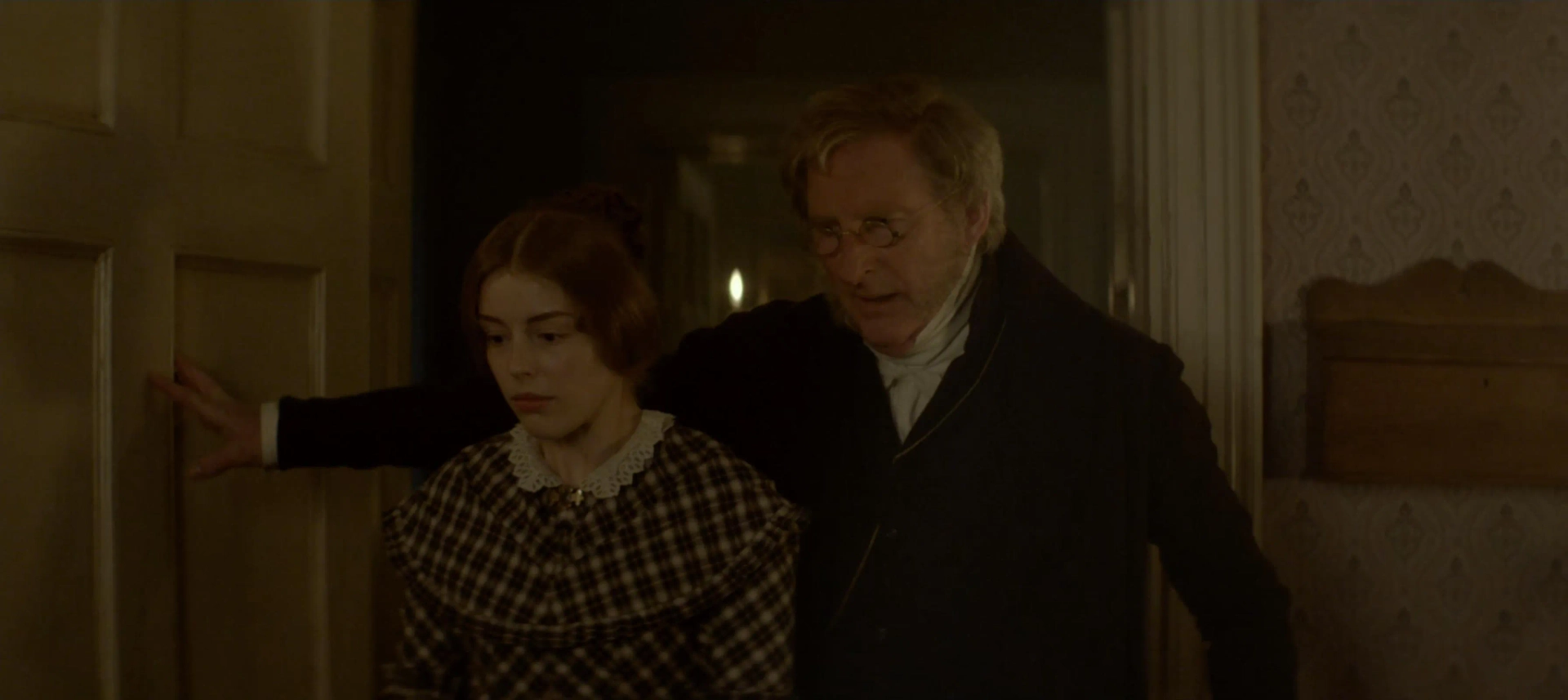 Amelia Gething and Adrian Dunbar in Emily