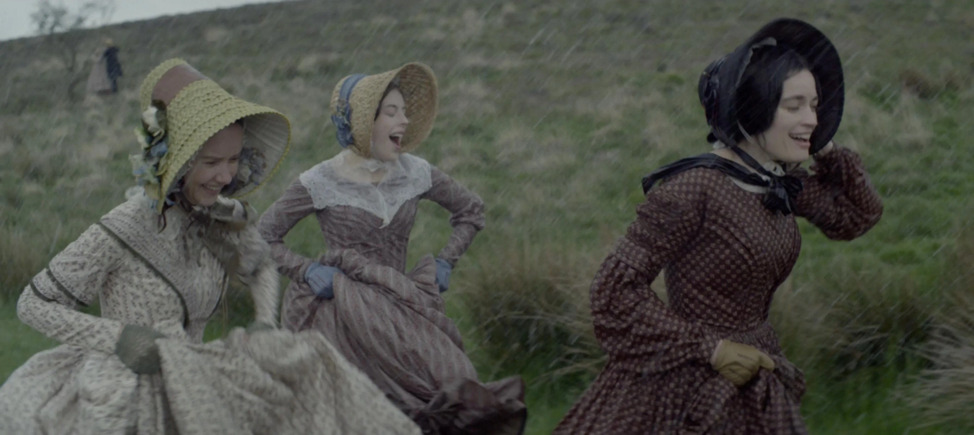 Alexandra Dowling, Amelia Gething and Emma Mackey in Emily