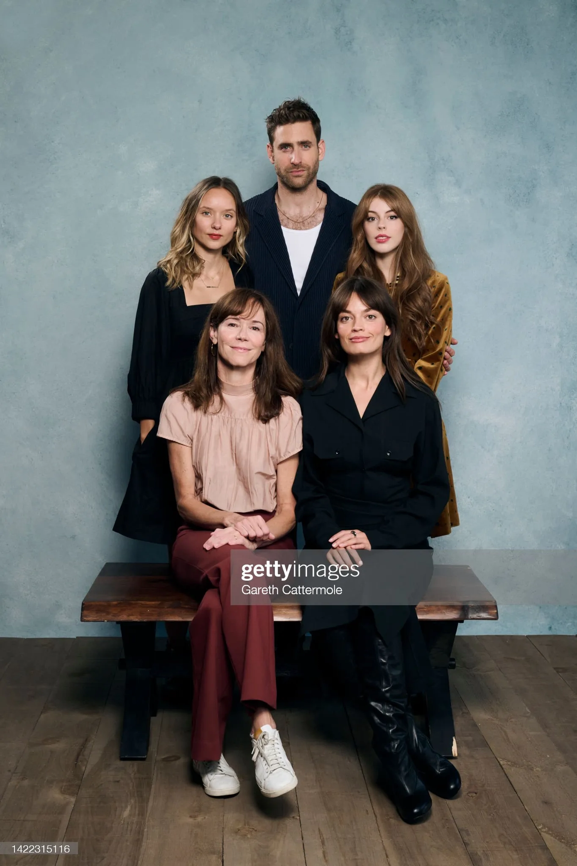 Amelia Gething, Frances O'Connor, Oliver Jackson-Cohen, Alexandra Dowling and Emma Mackey at event for Emily