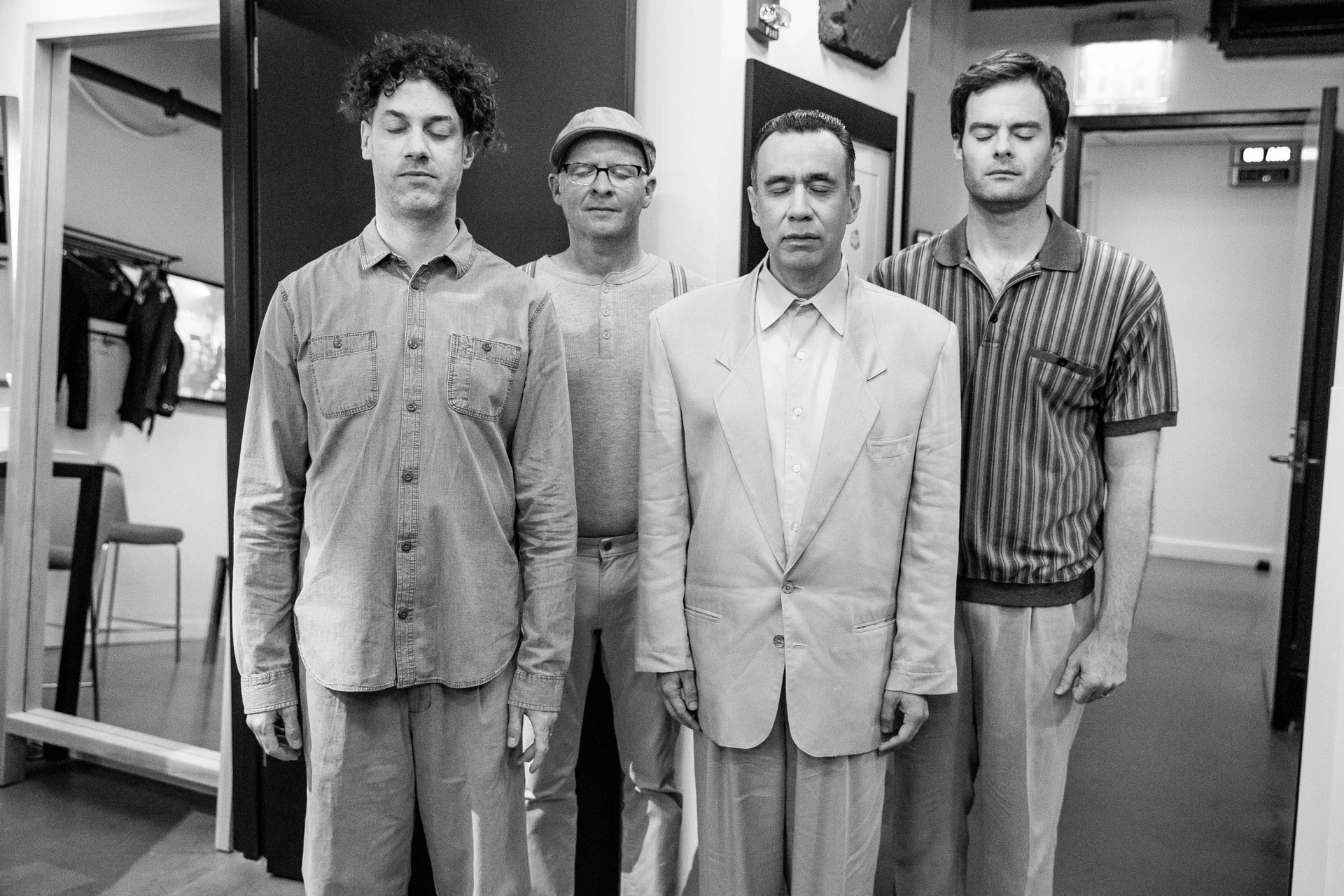 Fred Armisen, Bill Hader, Seth Meyers, and Jeremy Gara at an event for Test Pattern (2019)