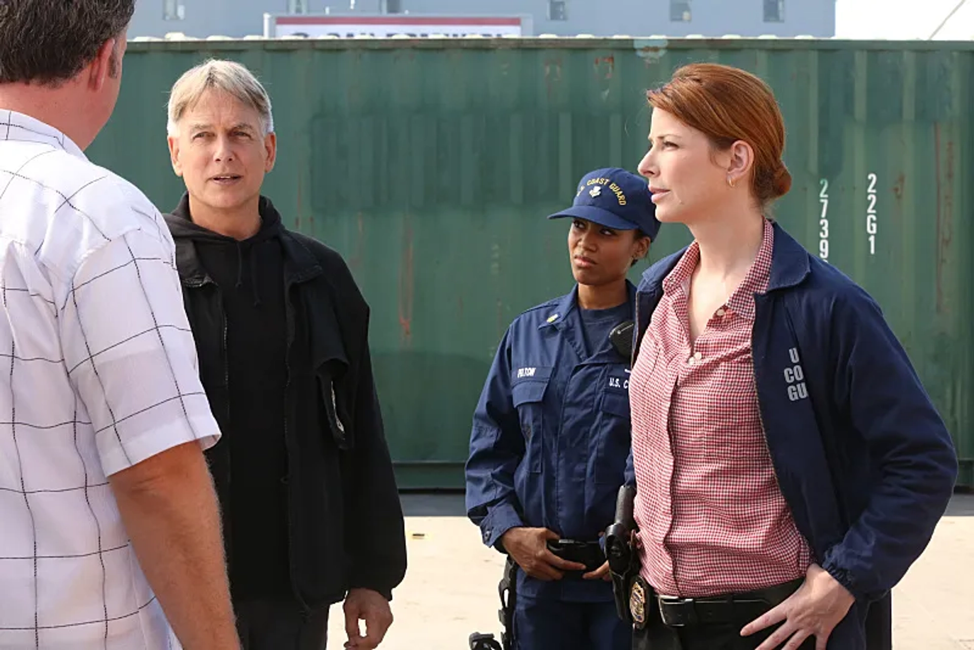 Mark Harmon, Diane Neal, and Stephanie Charles in NCIS (2003)