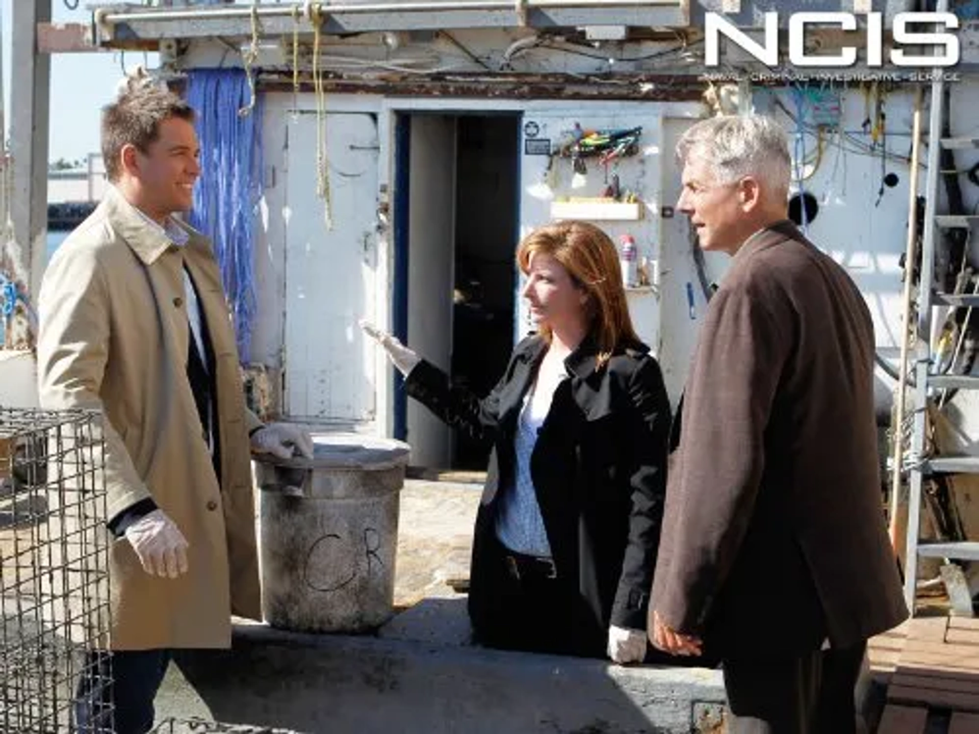 Mark Harmon, Michael Weatherly, and Diane Neal in NCIS (2003)