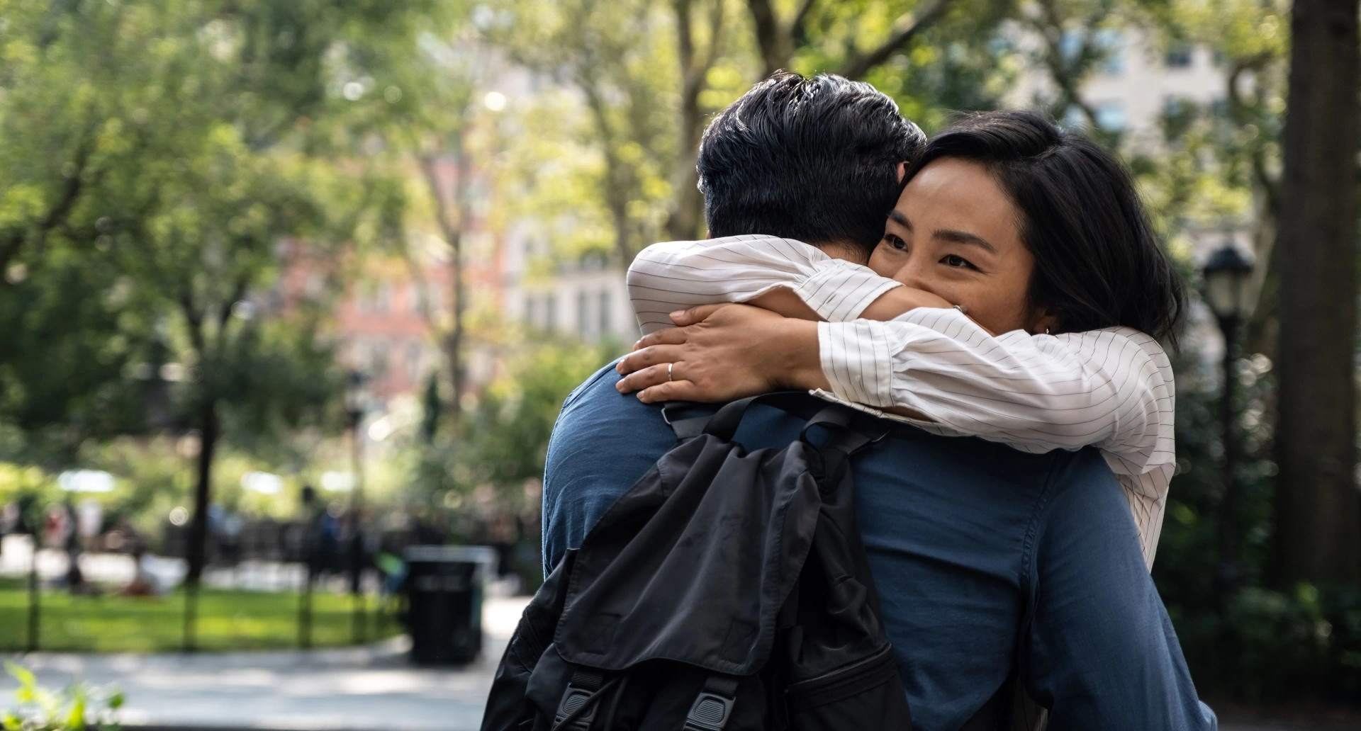 Teo Yoo and Greta Lee in Past Lives (2023)