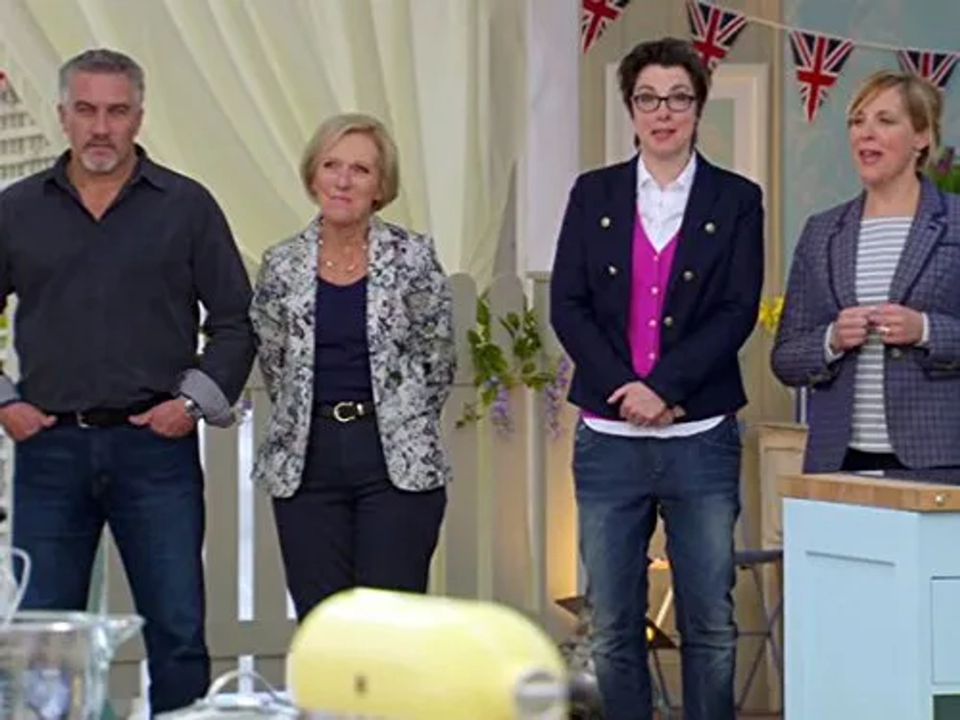 Mel Giedroyc, Sue Perkins, Mary Berry, and Paul Hollywood in The Great British Baking Show (2010)