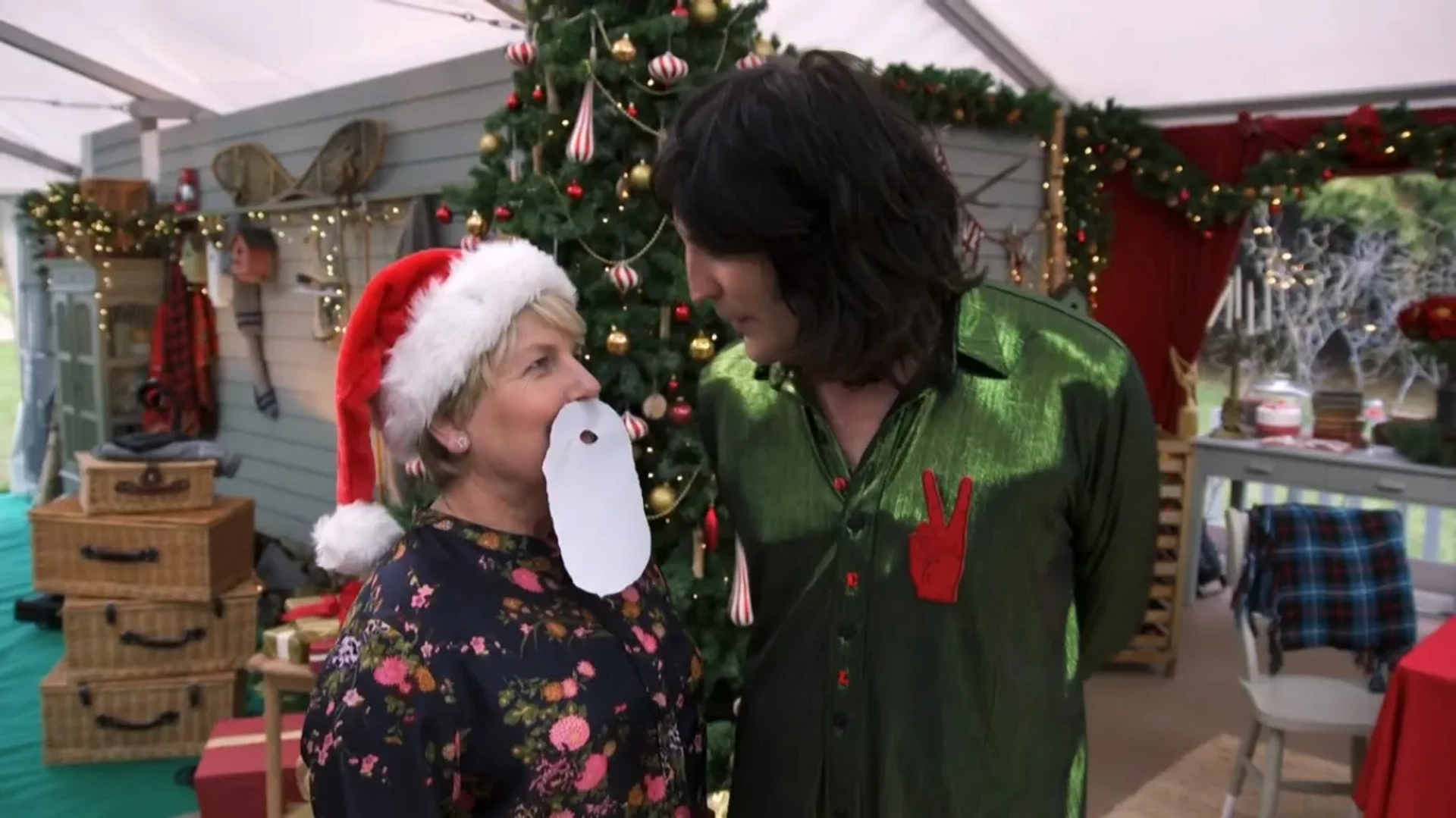 Noel Fielding and Sandi Toksvig in The Great British Baking Show (2010)