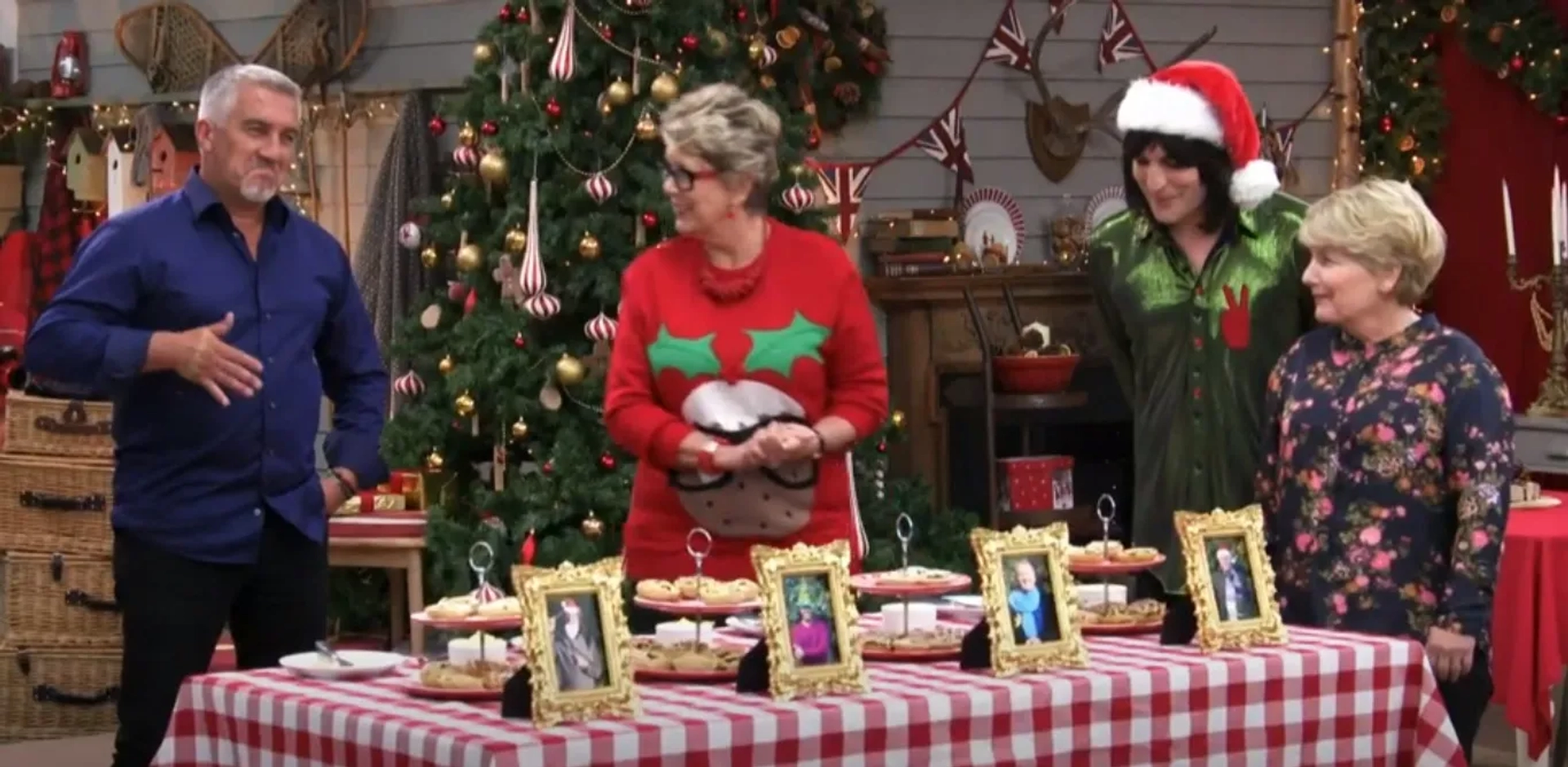 Noel Fielding, Sandi Toksvig, Prue Leith, and Paul Hollywood in The Great British Baking Show (2010)