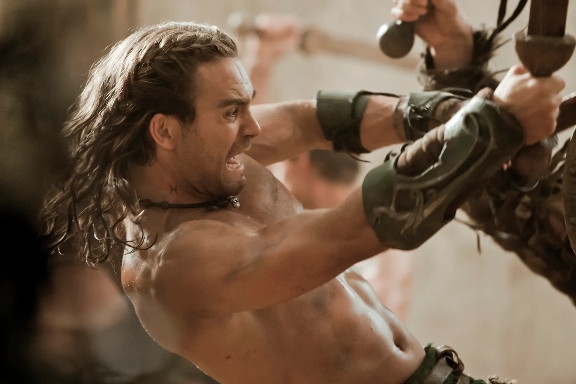 Dustin Clare in Spartacus: Gods of the Arena (2011)