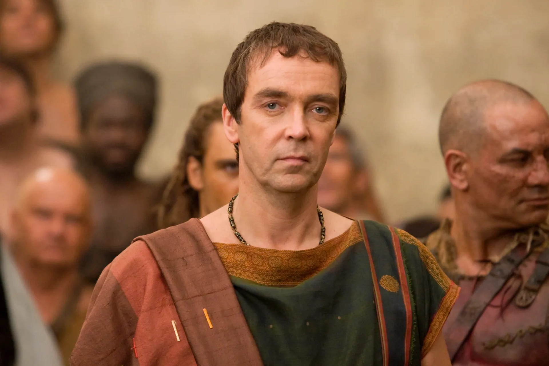 John Hannah and Temuera Morrison in Spartacus: Gods of the Arena (2011)