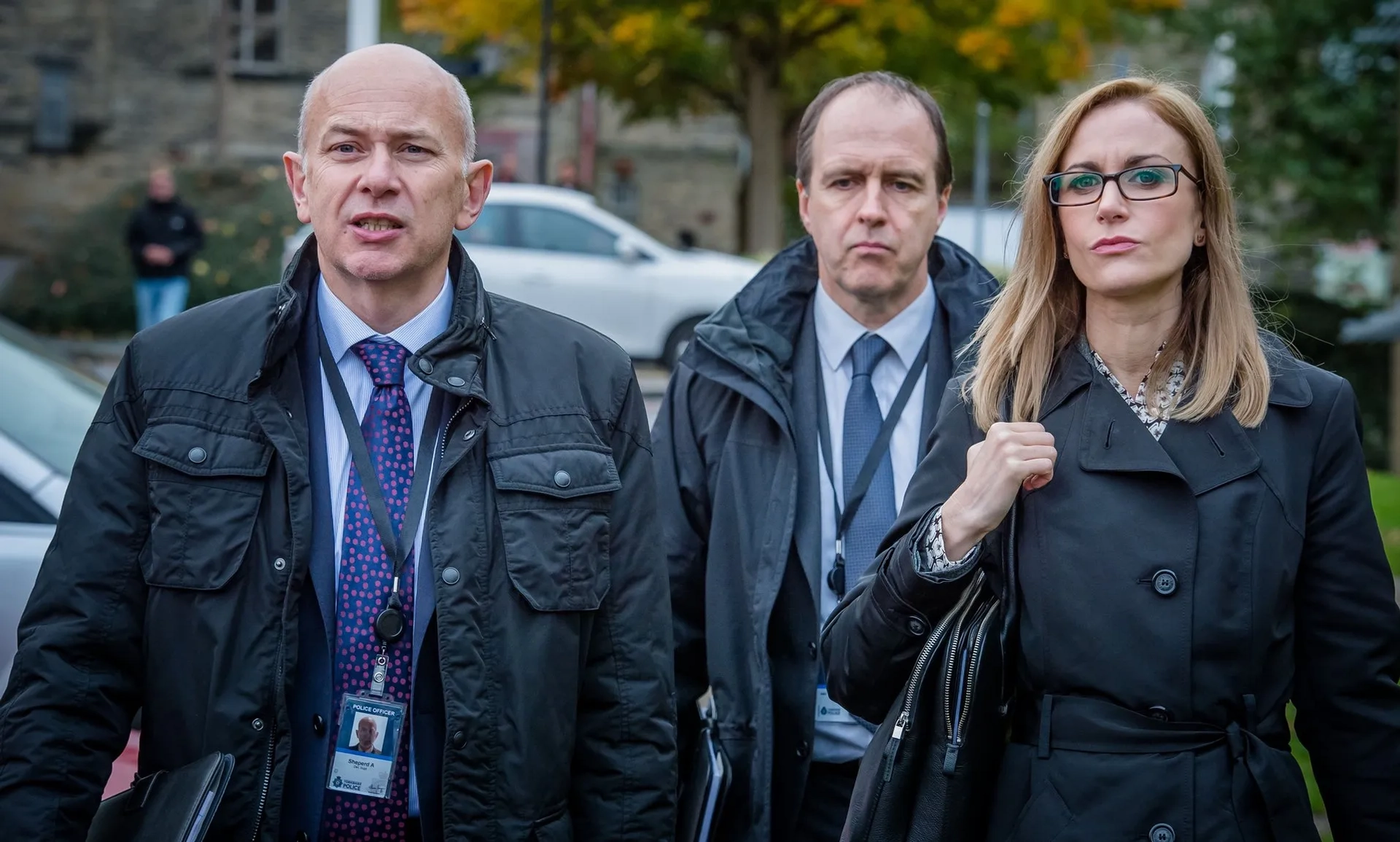 Kevin Doyle, Vincent Franklin, and Katherine Kelly in Happy Valley (2014)