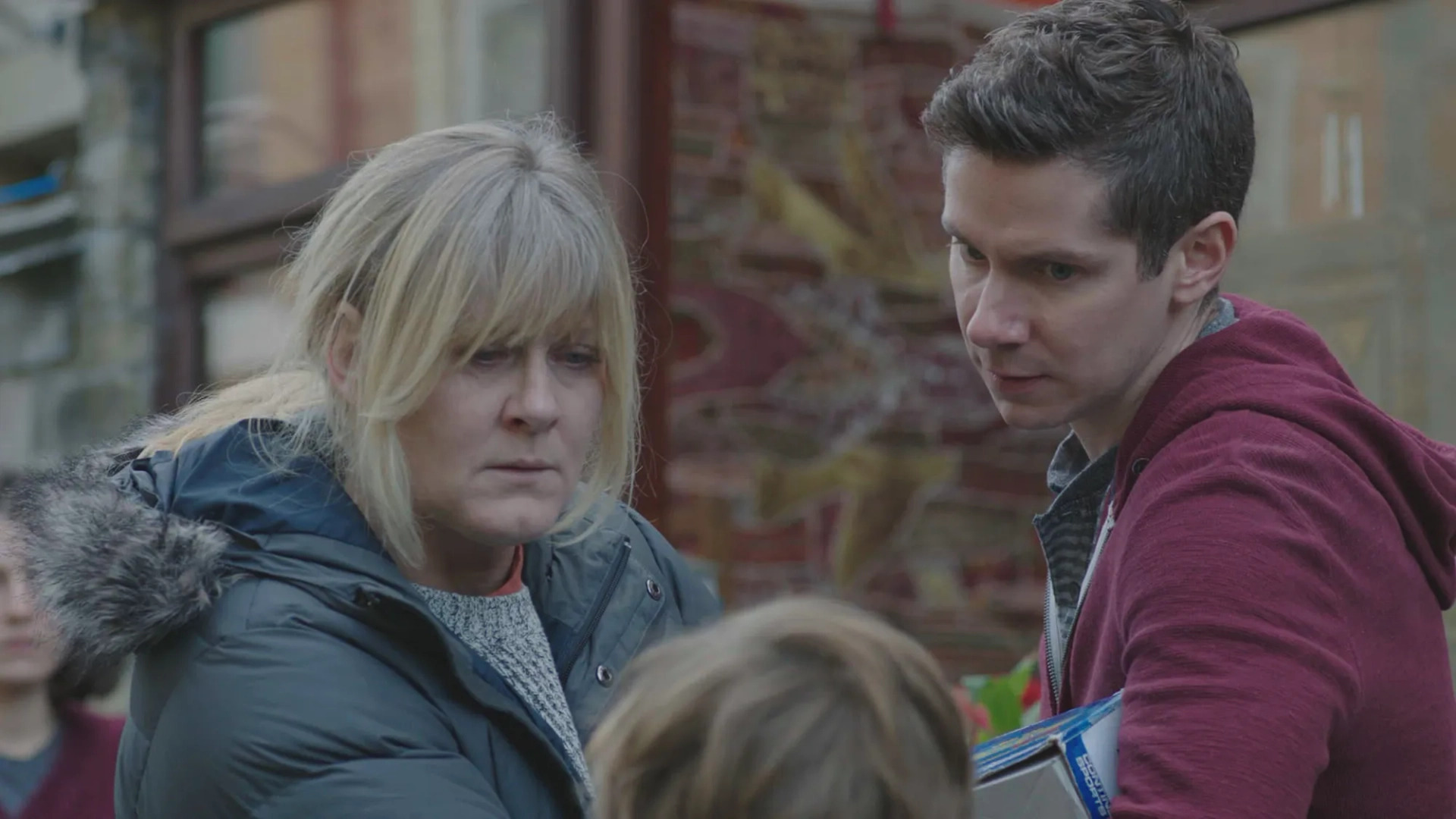 Sarah Lancashire and Karl Davies in Happy Valley